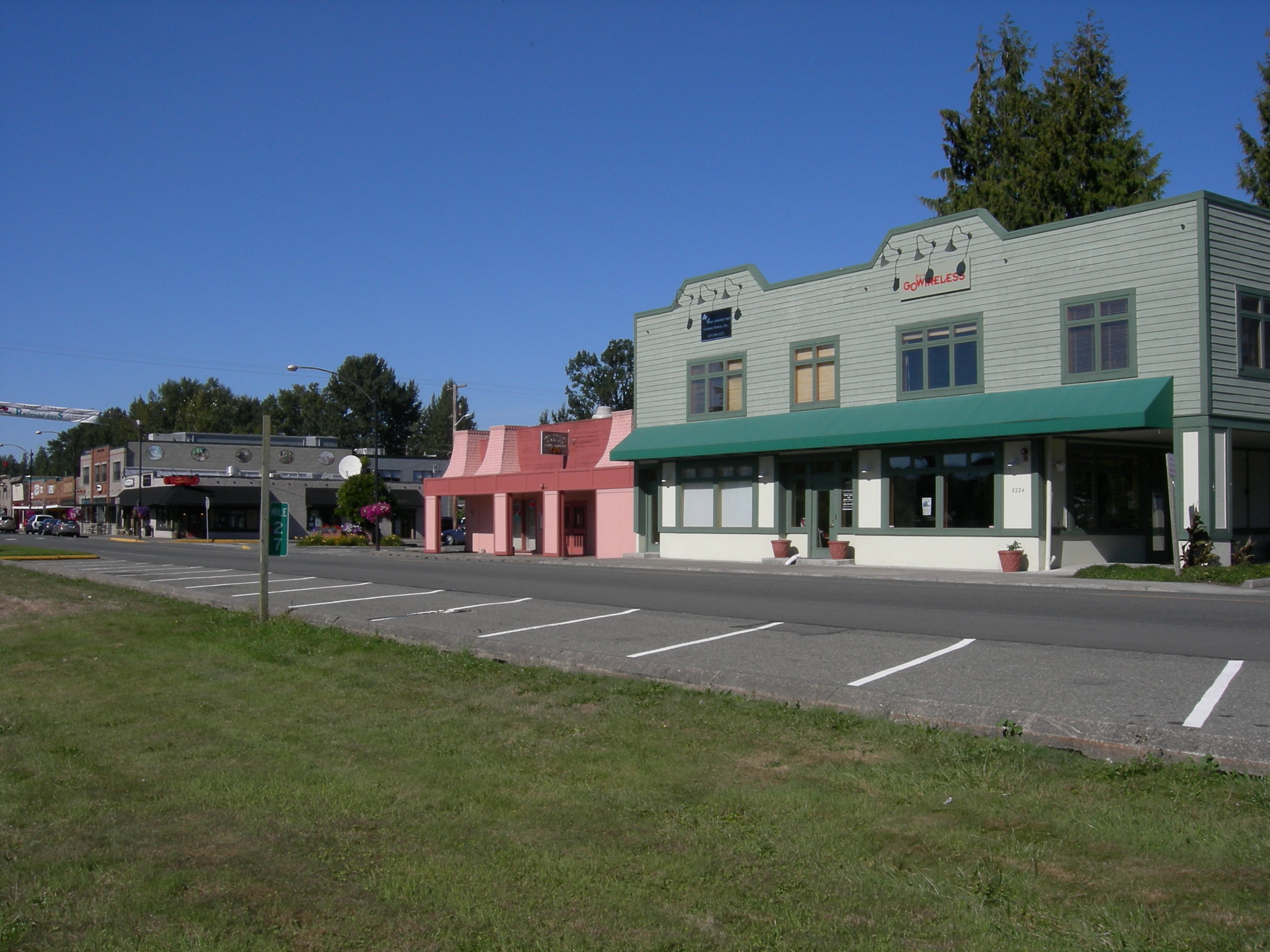 Shops in Snoqualmie, Washington, USA.