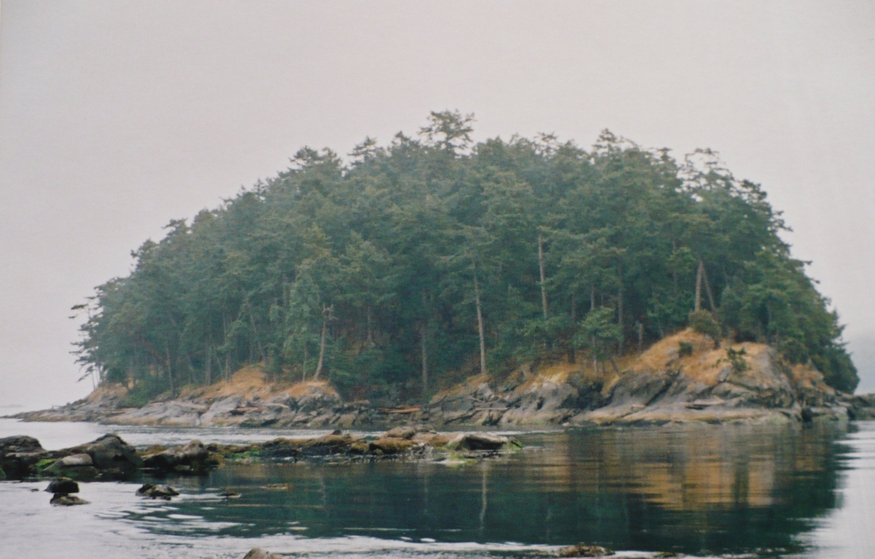 Georgeson Island as viewed from Bennet Bay, Mayne Island, BC