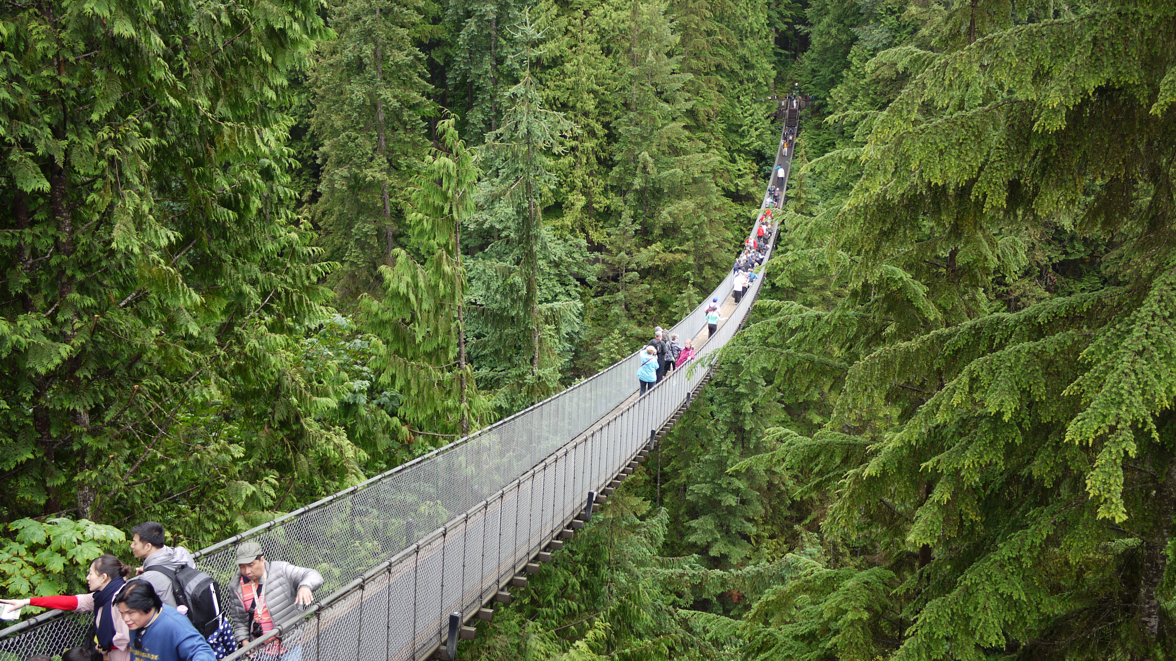 Capilano Suspension Bridge in Vancouver, Canada. Photographed in July 2016.