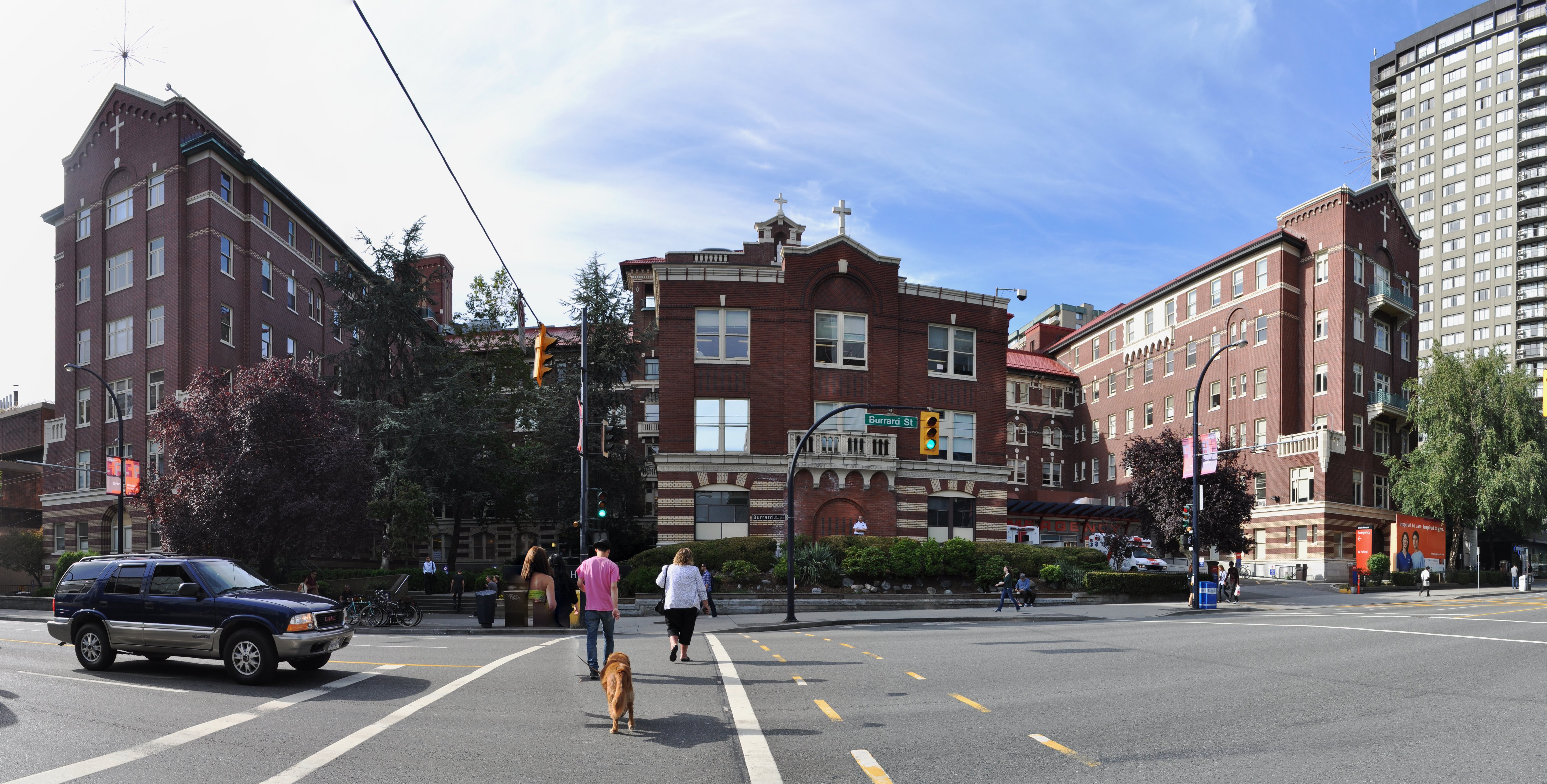 Panoramic view of St. Paul's Hospital, Vancouver, BC.