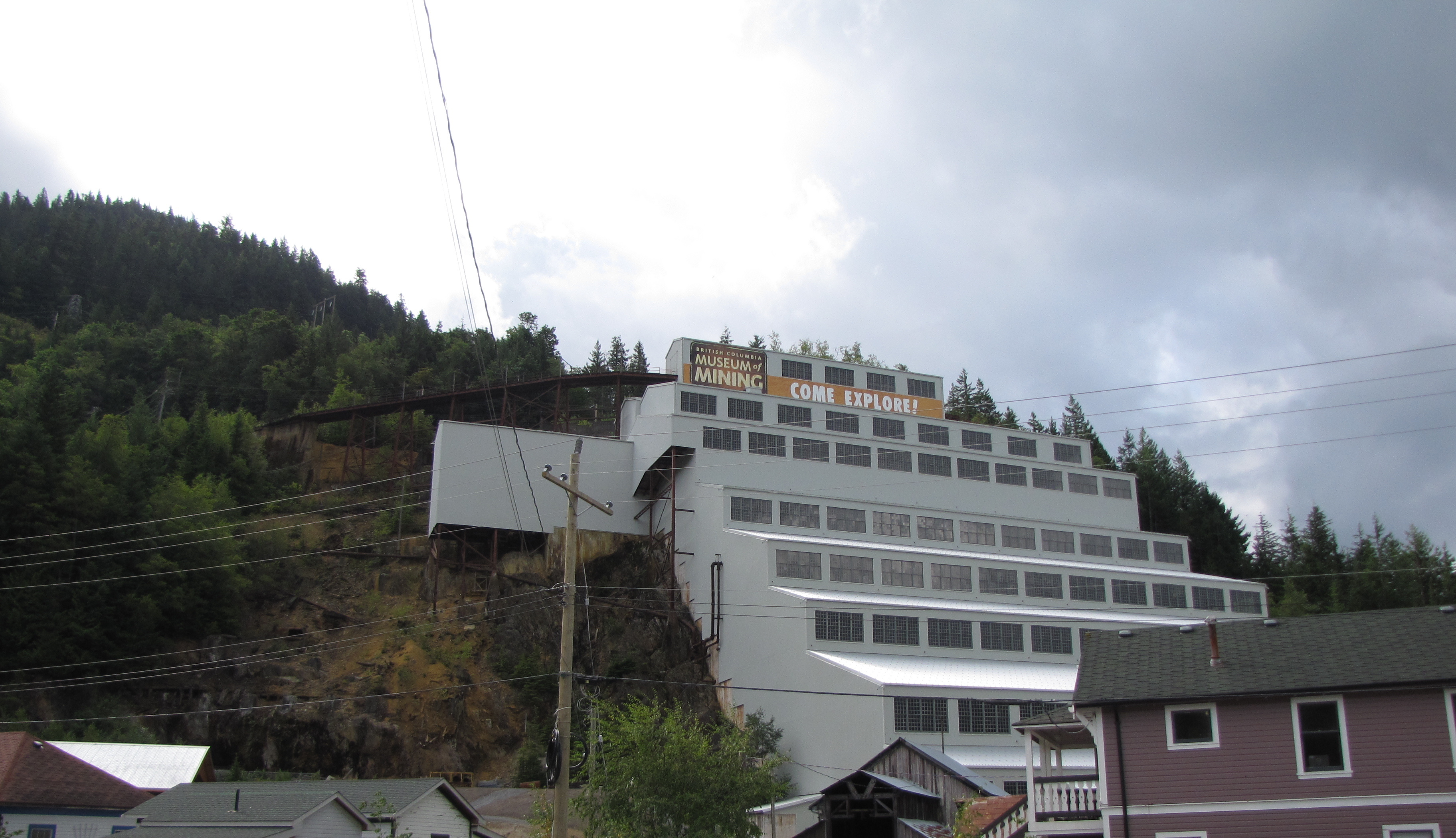 Britannia Mines gravity-fed concentrator at Britannia Beach, British Columbia