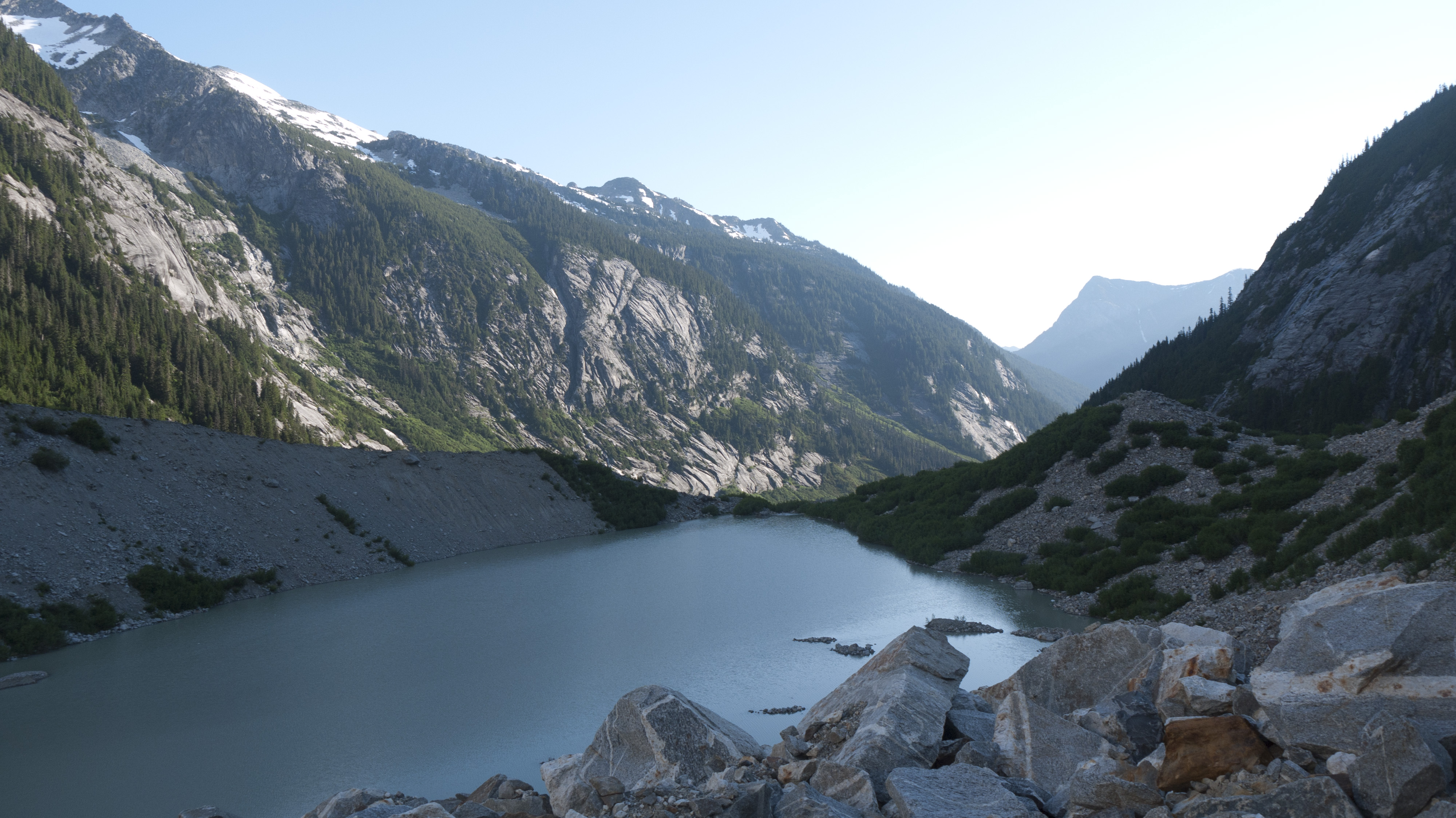Lousy Lake (tarn) located in the Luna Cirque of the Pickett Range, North Cascades, North Cascades National Park, WA. Photo taken Aug. 4, 2011