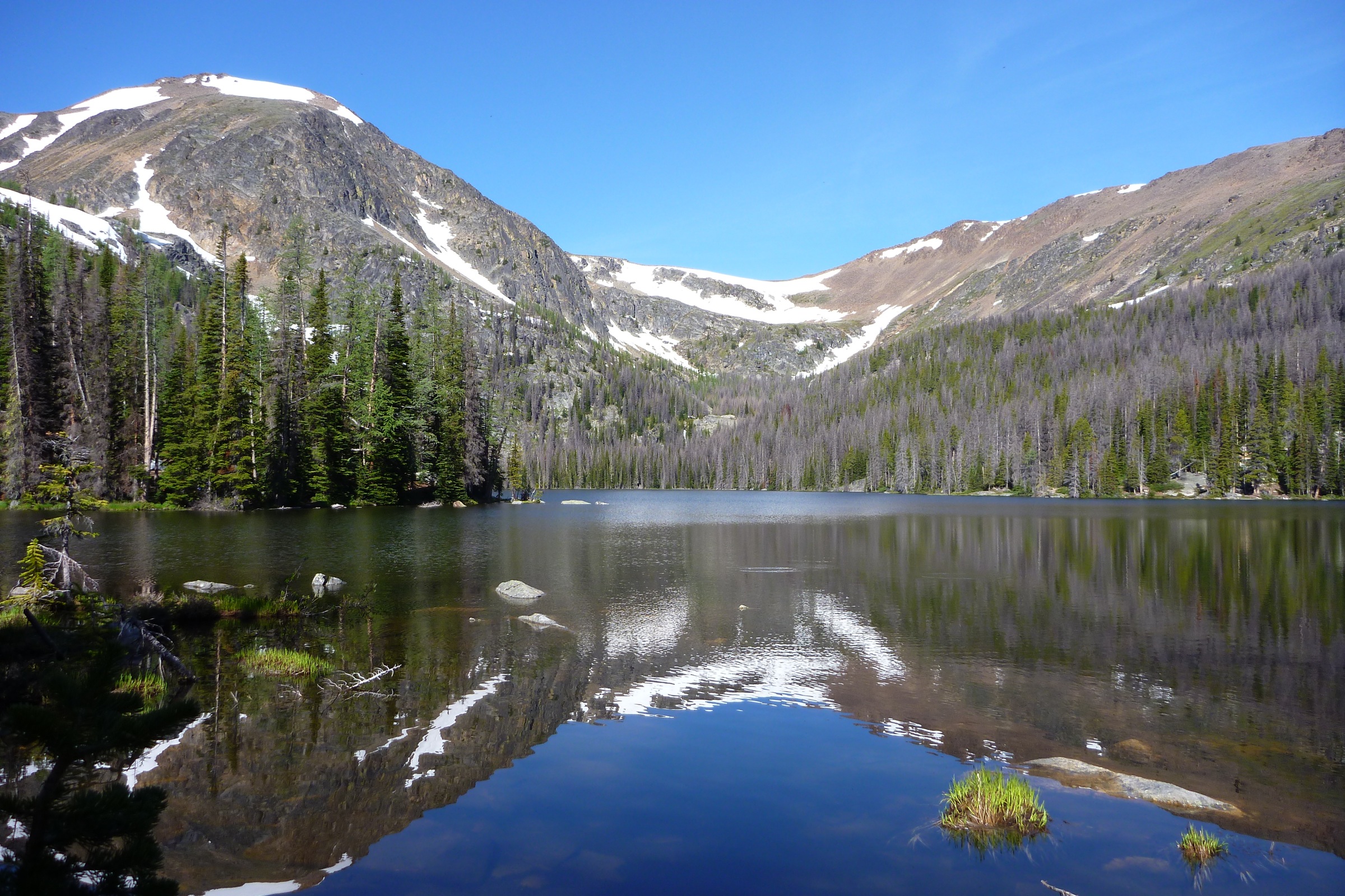 View of Quiniscoe Mountain and Lake, Cathedral Provincial Park