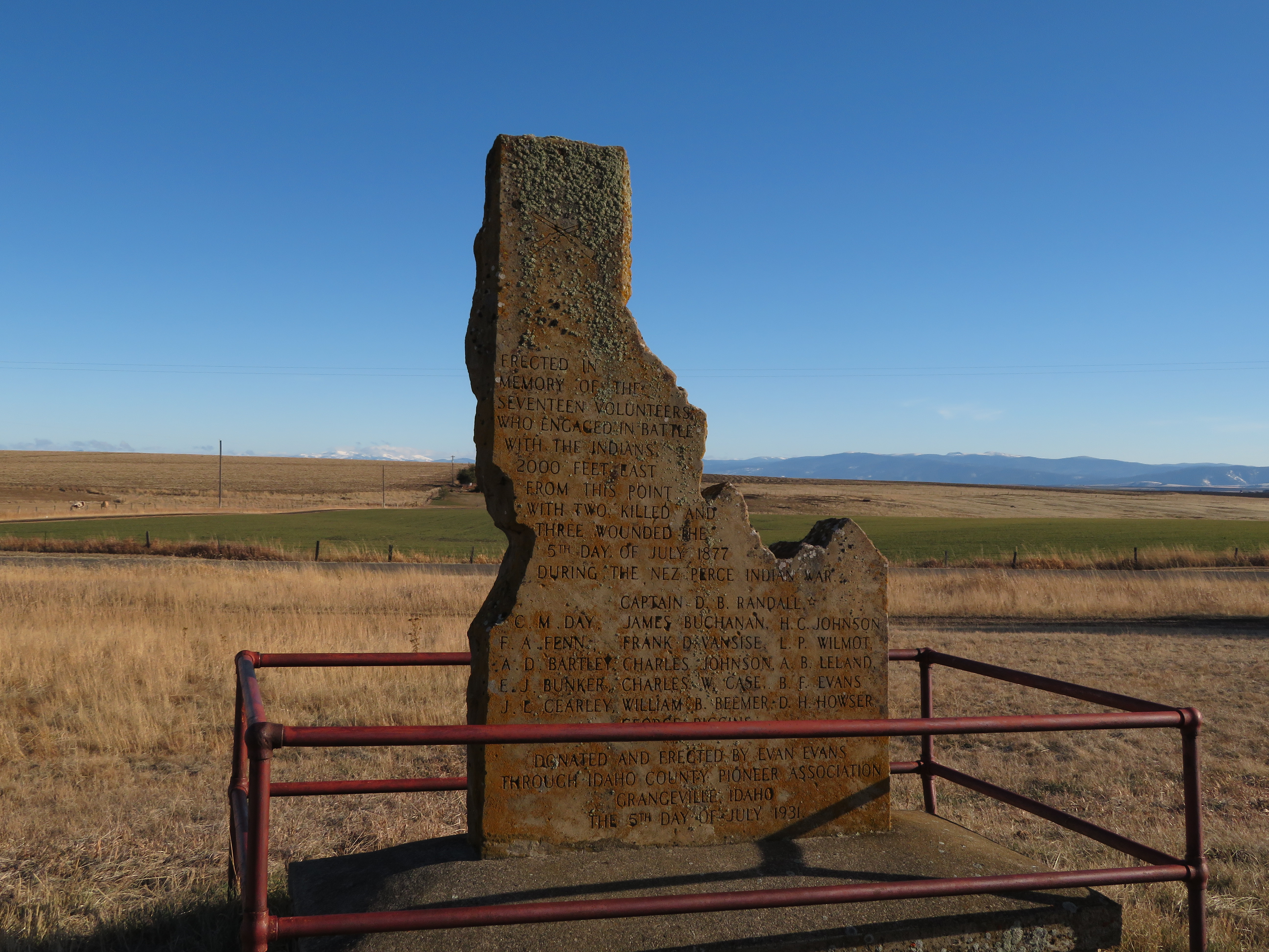 Nez Perce War Marker, Cottonwood, Idaho.