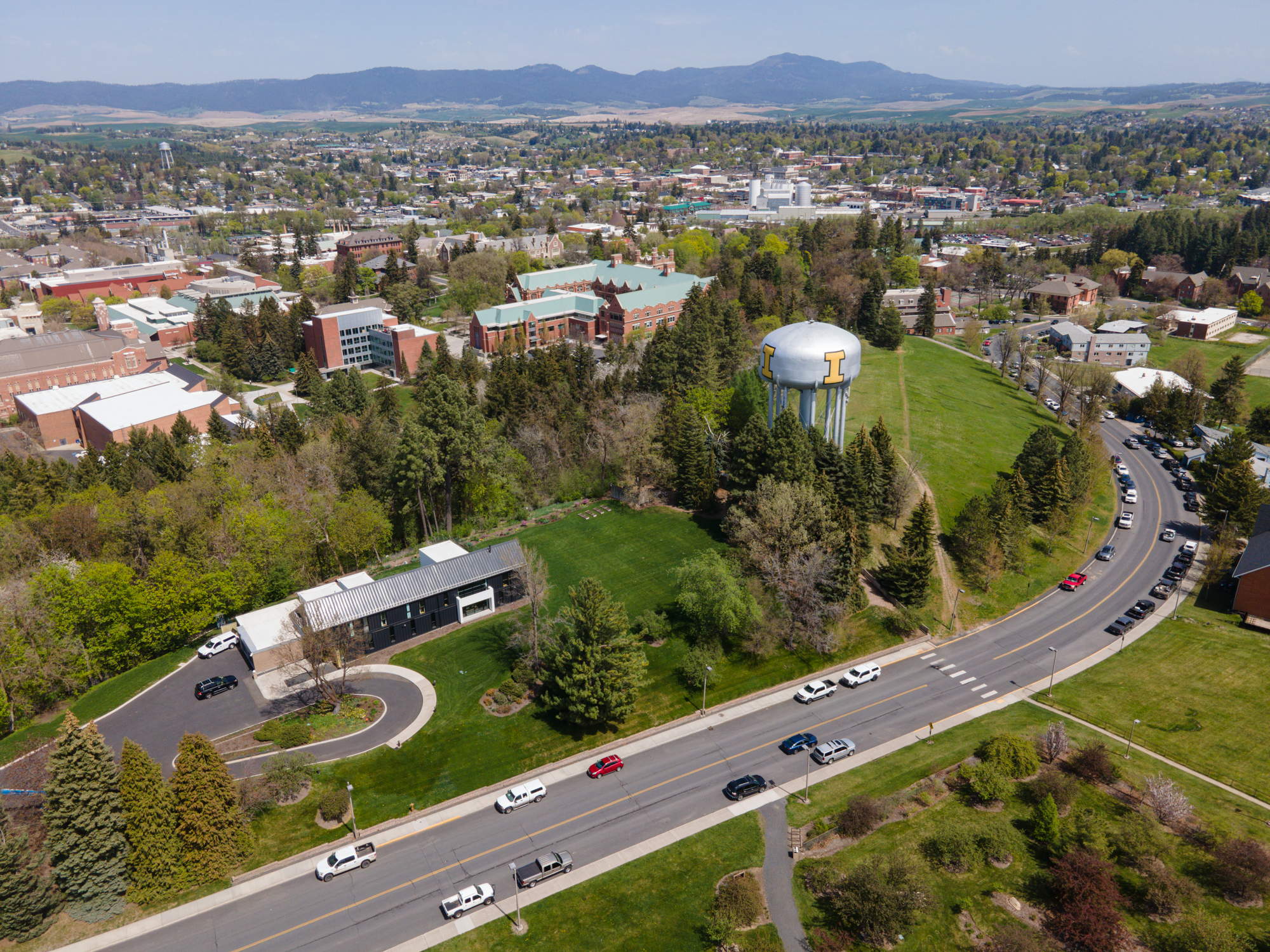 Drone view of Moscow, Idaho State, USA