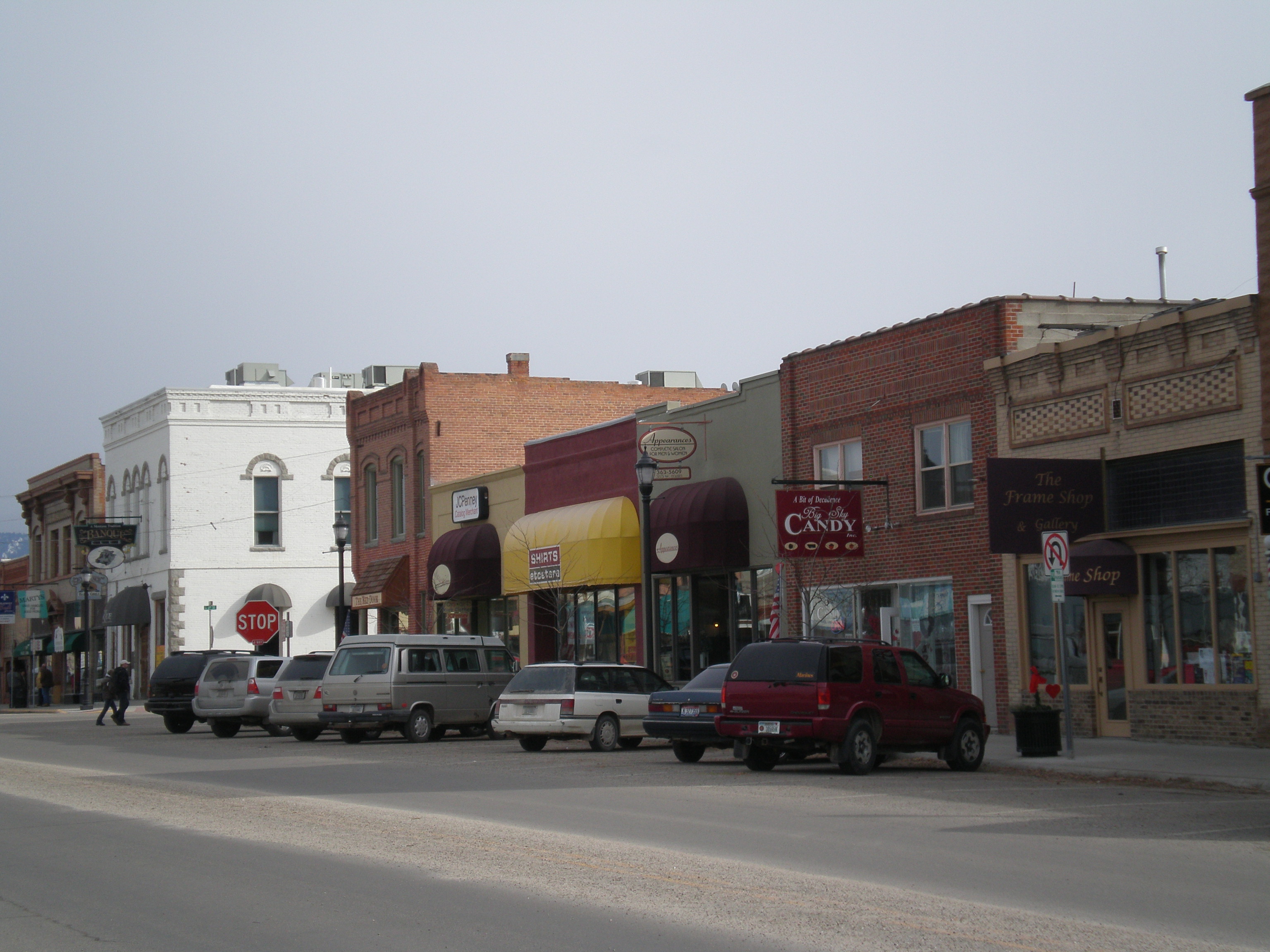 Main street in Hamilton, Montana, USA