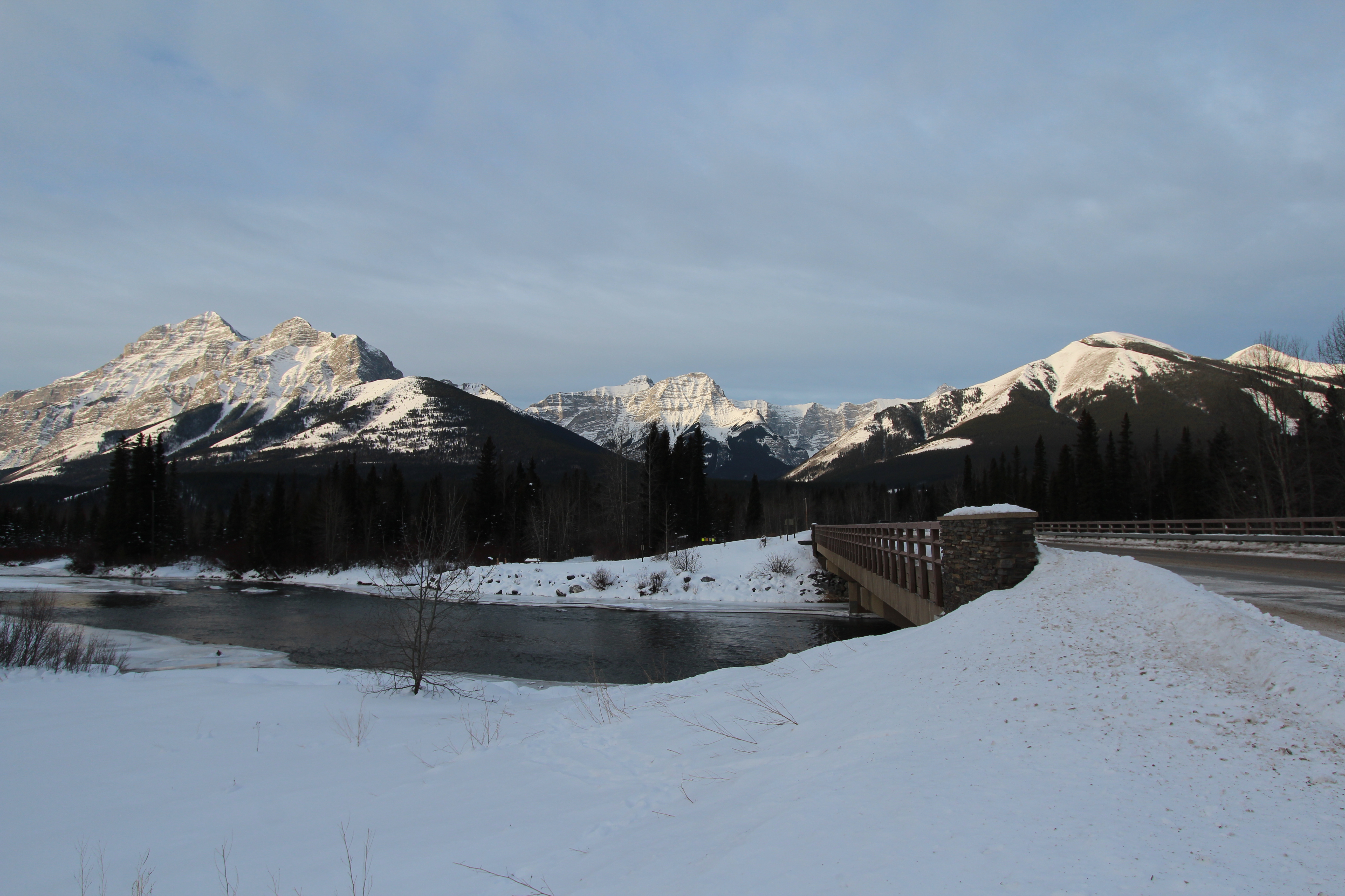 Kananaskis river at the village junction