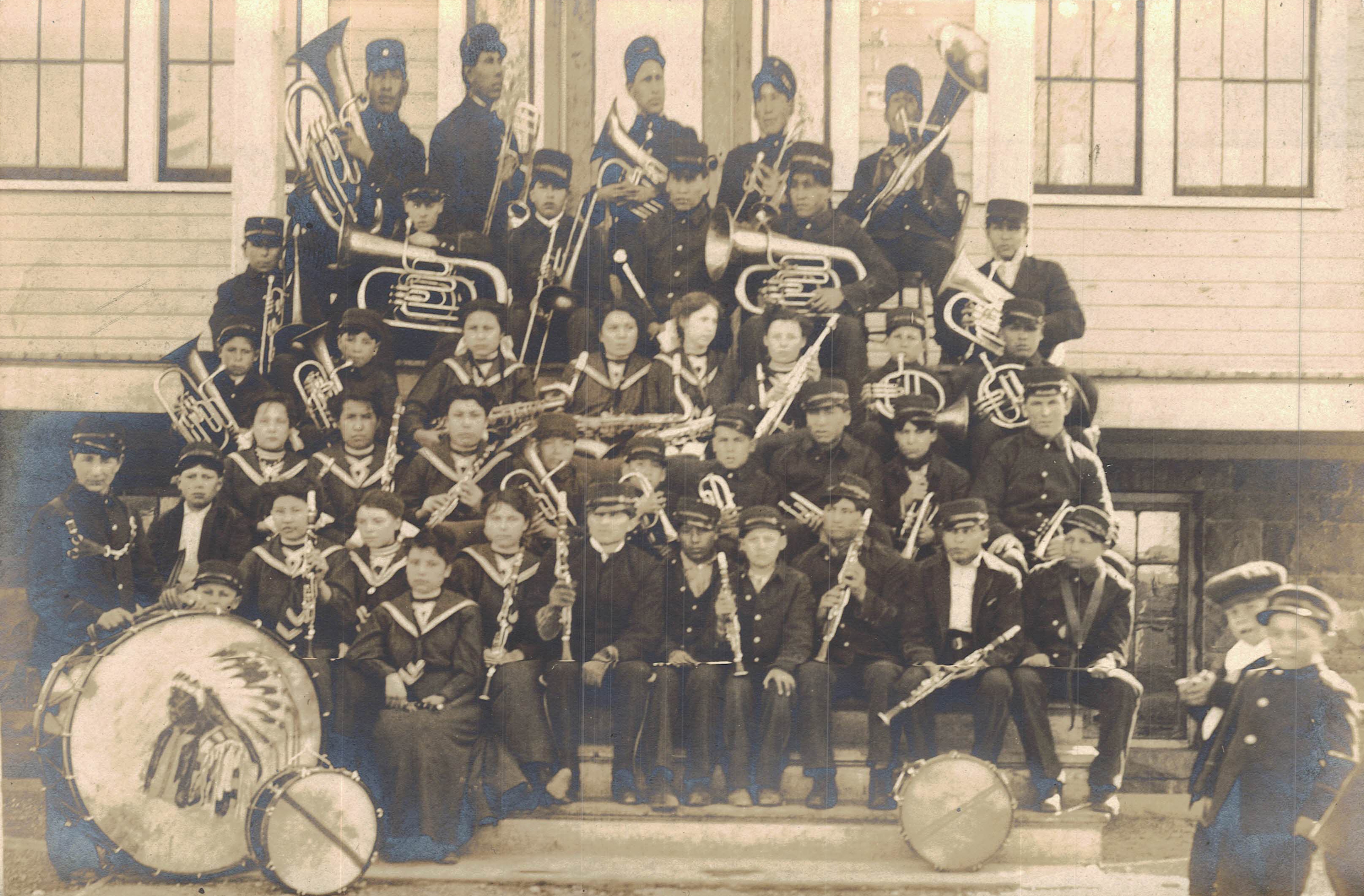 This is the Ft. Shaw Band under charge of Matthew Flyn, an army man