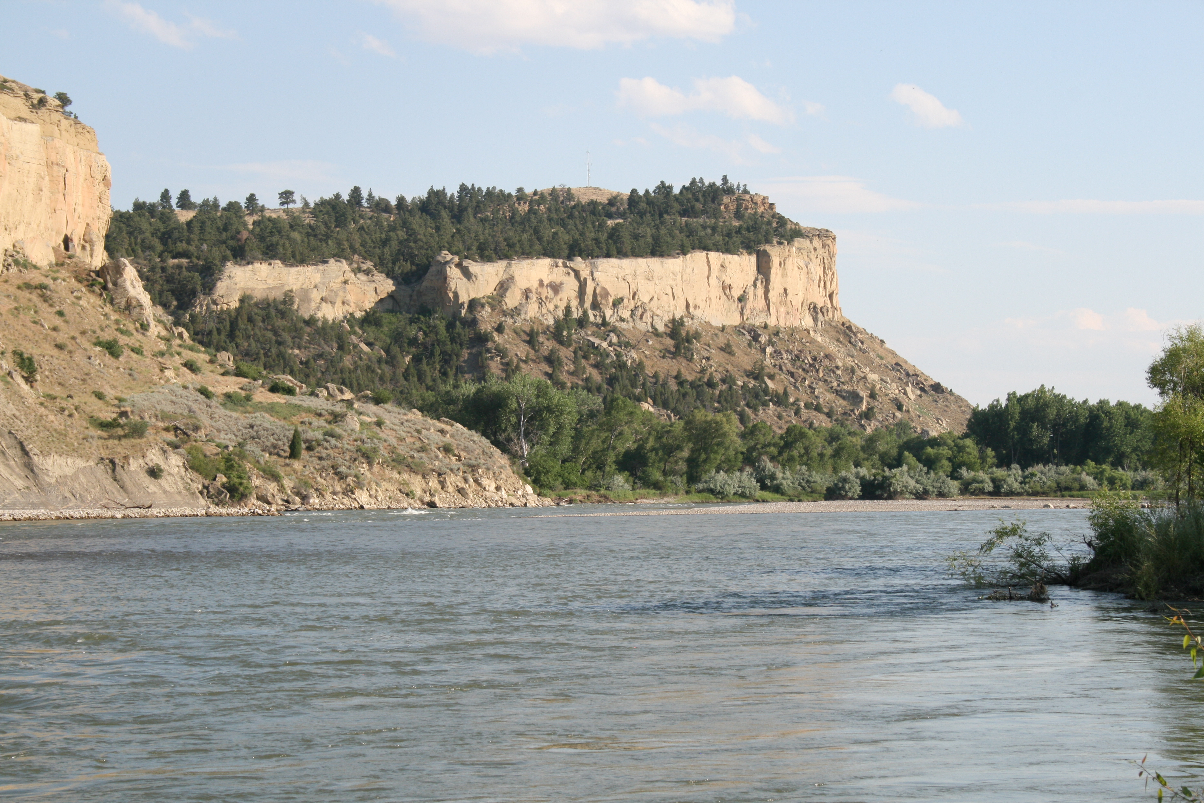 The Yellowstone River and Coburn Hill — near Billings, Montana.