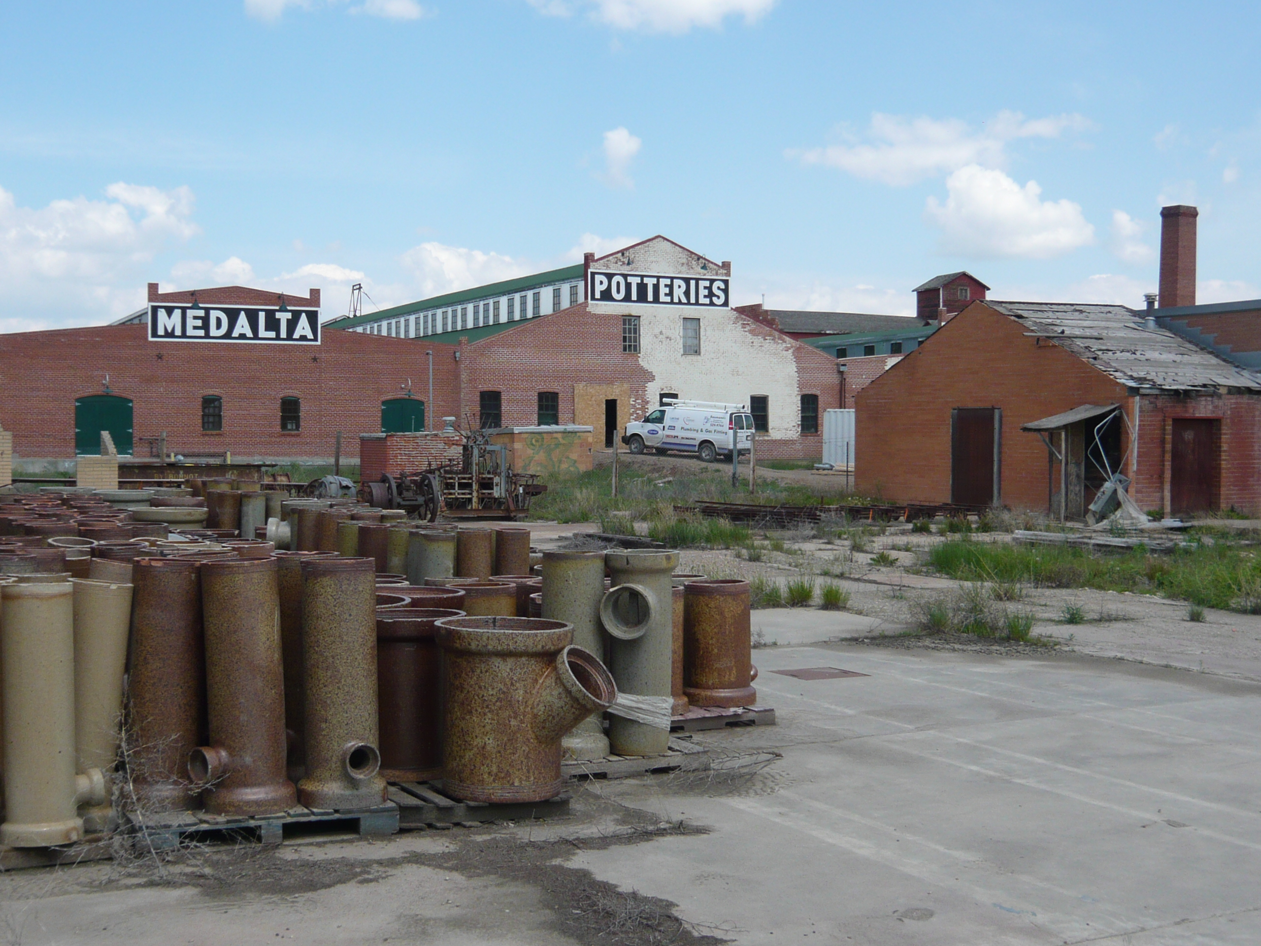 A photo of Medalta Potteries in Medicine Hat, Alberta, Canada. A National Historic Site of Canada