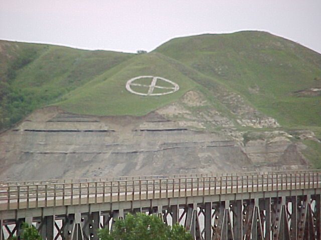 A view looking eastward across the Missouri River at New Town North Dakota. The land belongs to the Three Affiliated Tribes, the Mandan, Hidatsa, and Arikara Nation