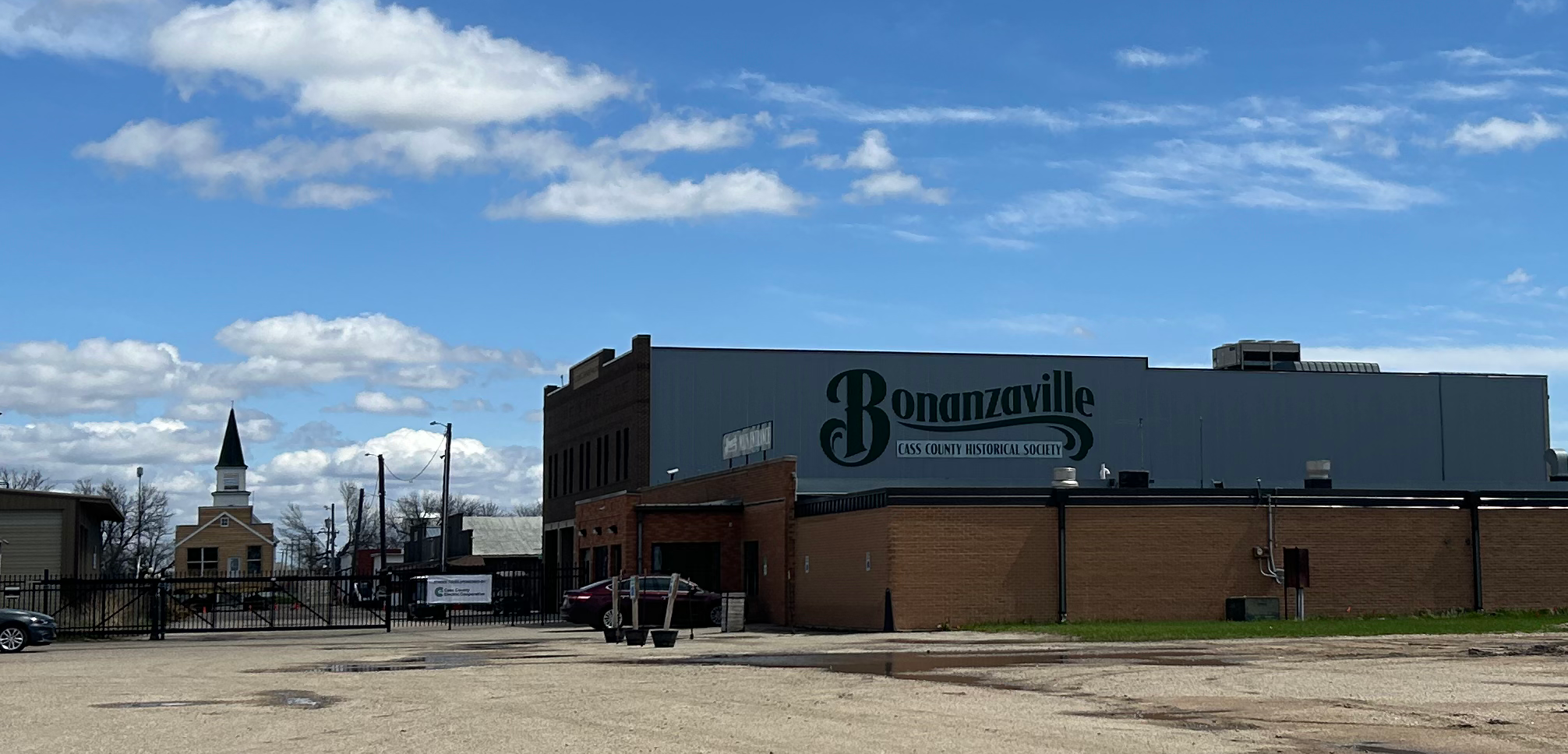 Bonanzaville, USA entrance; May 1, 2024. West Fargo