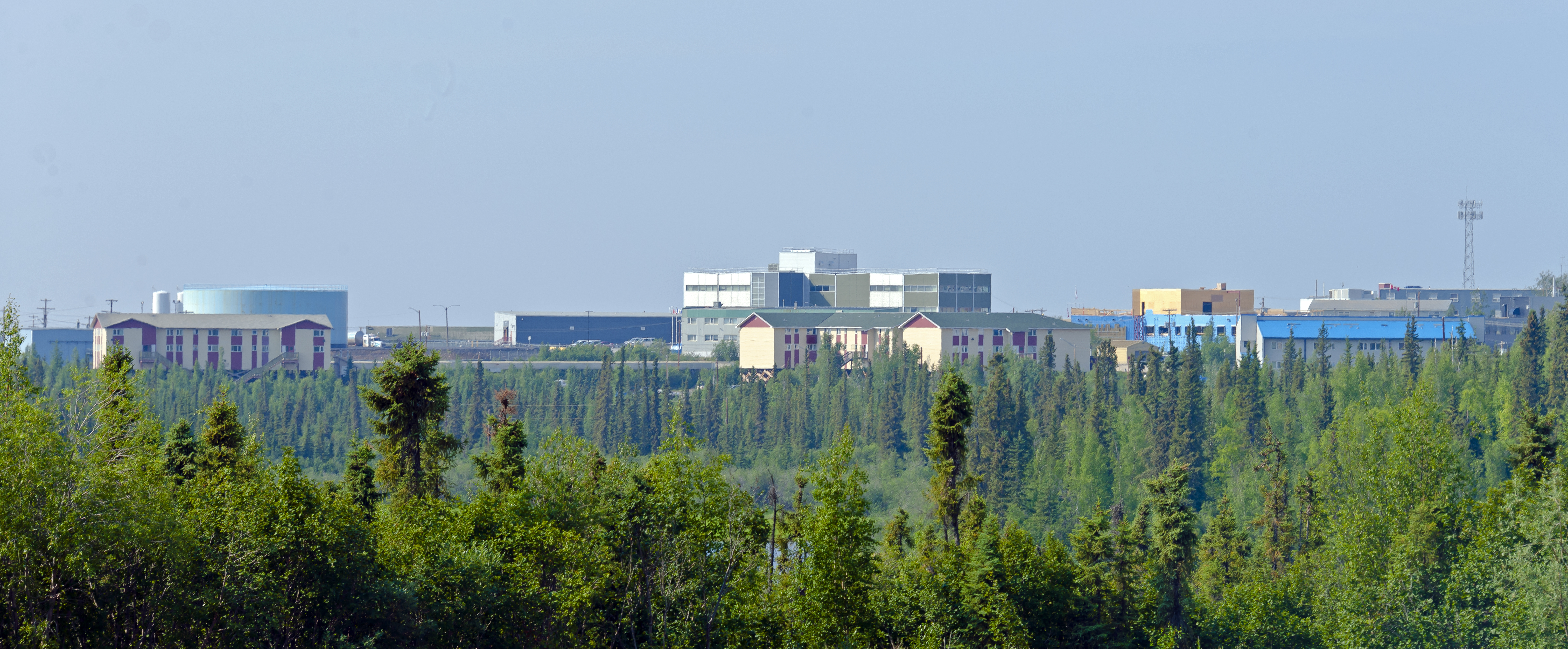 Downtown Inuvik seen from the south.