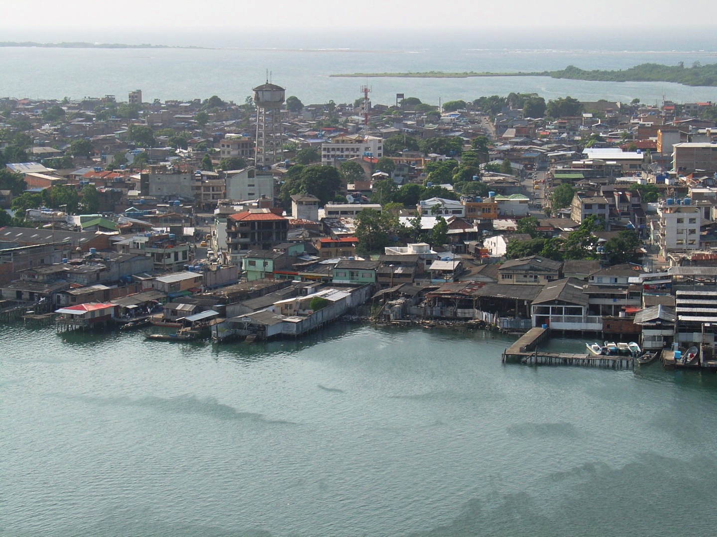 An aerial view of Tumaco, Colombia.