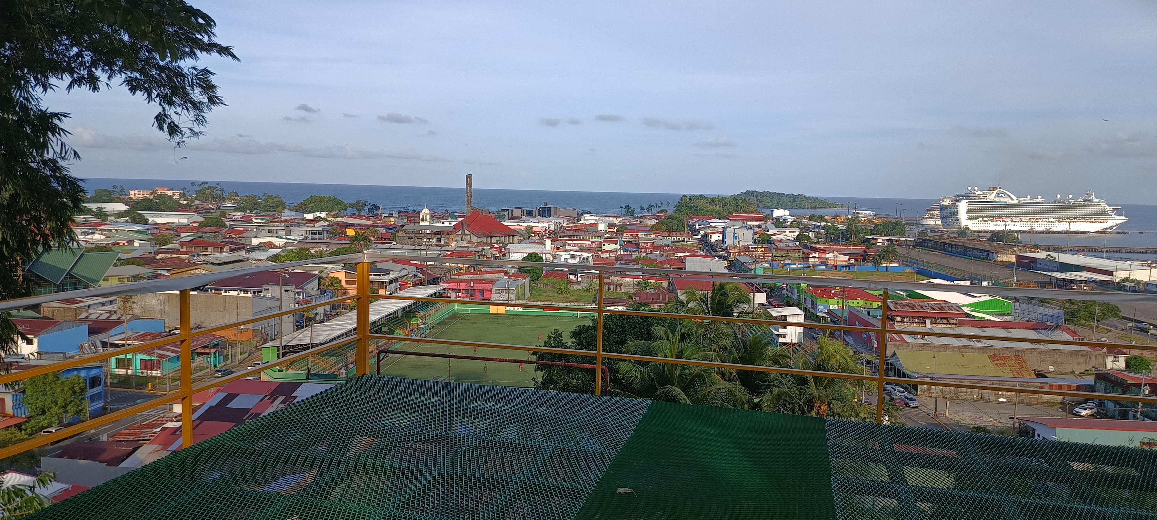 Panoramic view of Downtown Limón, taken from the city's small fort