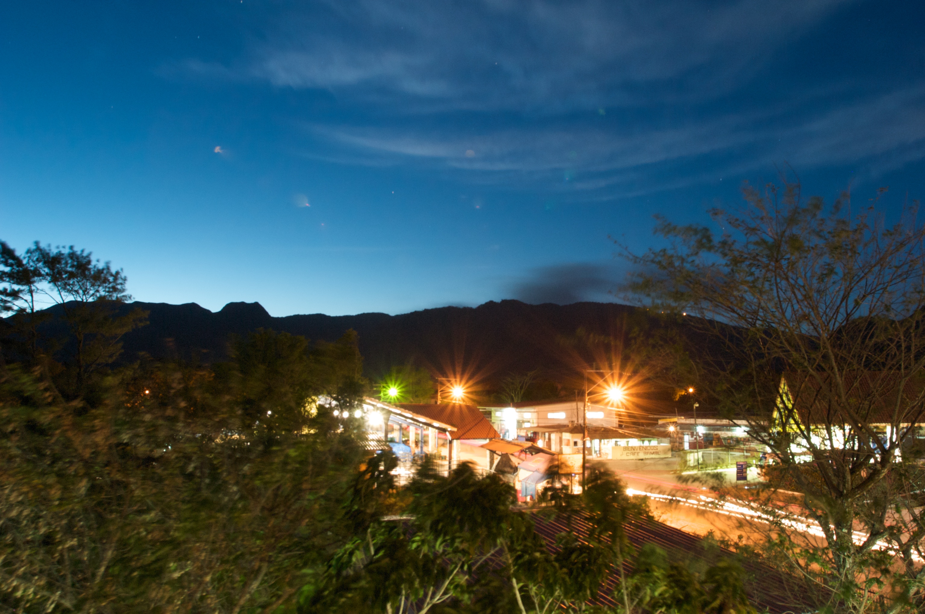 El Valle at nightfall.