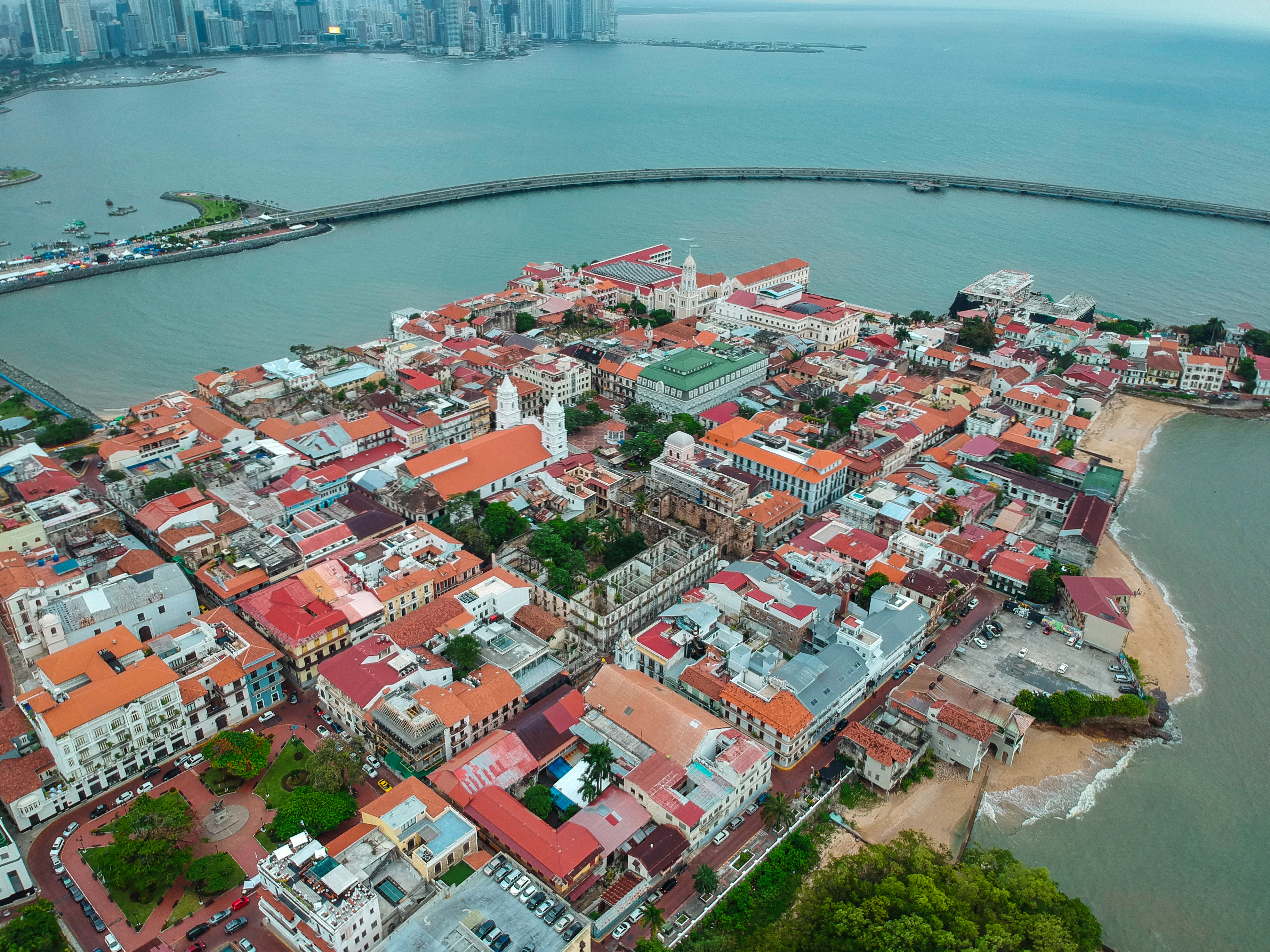 Casco Antiguo aerial view