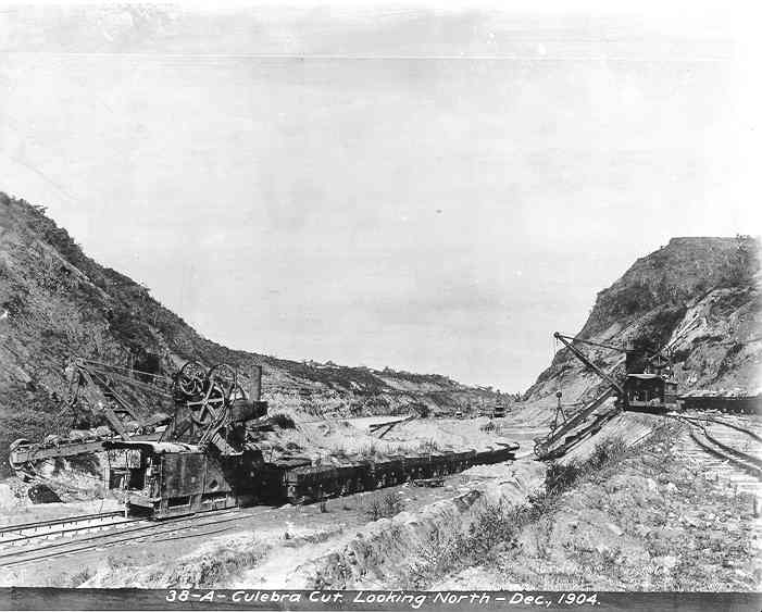 The Culebra (later Gaillard) Cut, as it was in December, 1904.