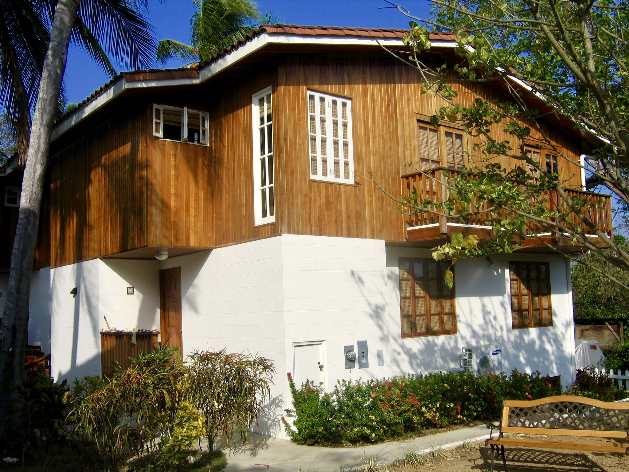 One of the villas on the northeast side of the island.
