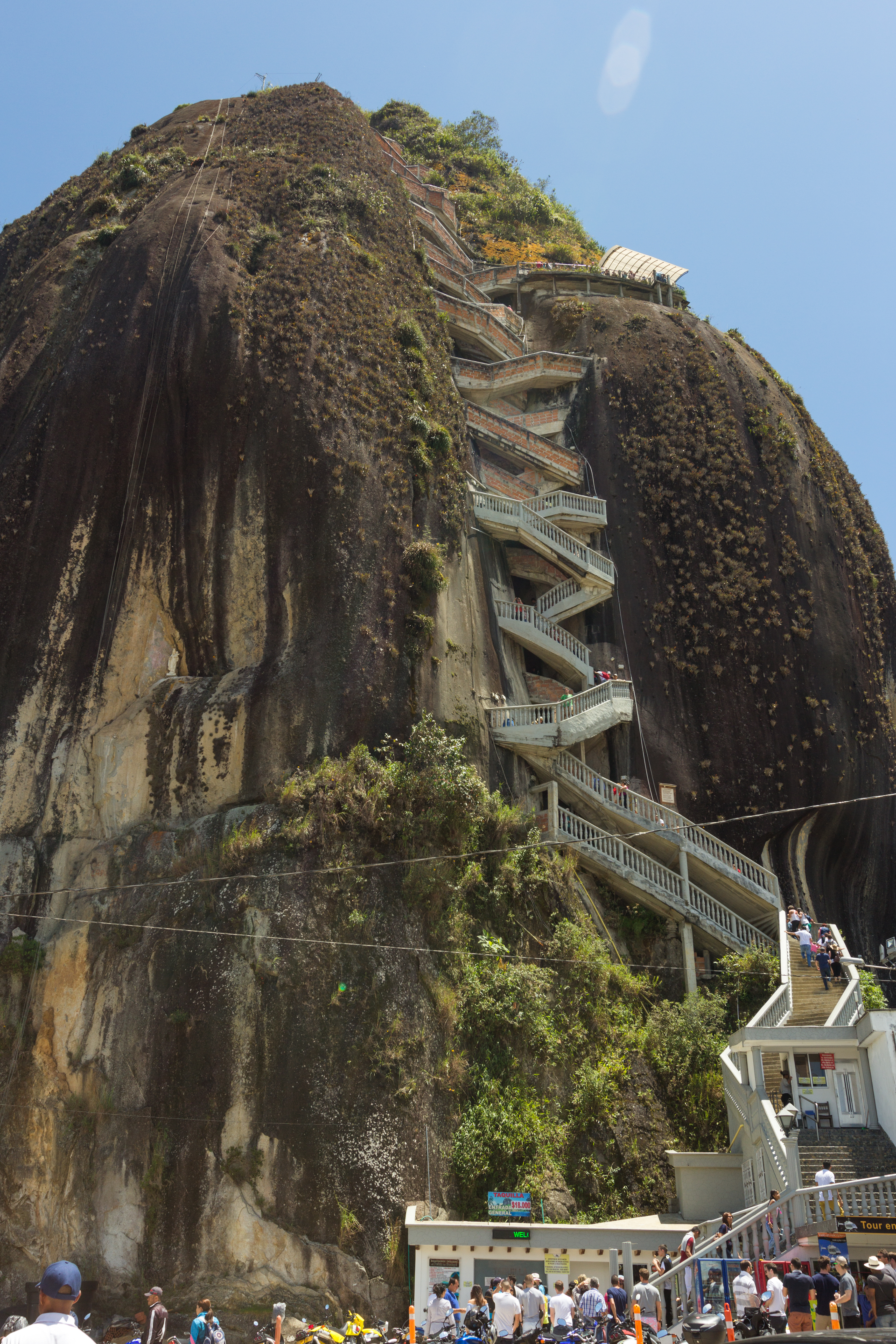 El Peñon de Guatapé (The Rock of Guatape), from the north side; Guatapé, Antioquia department, Colombia.