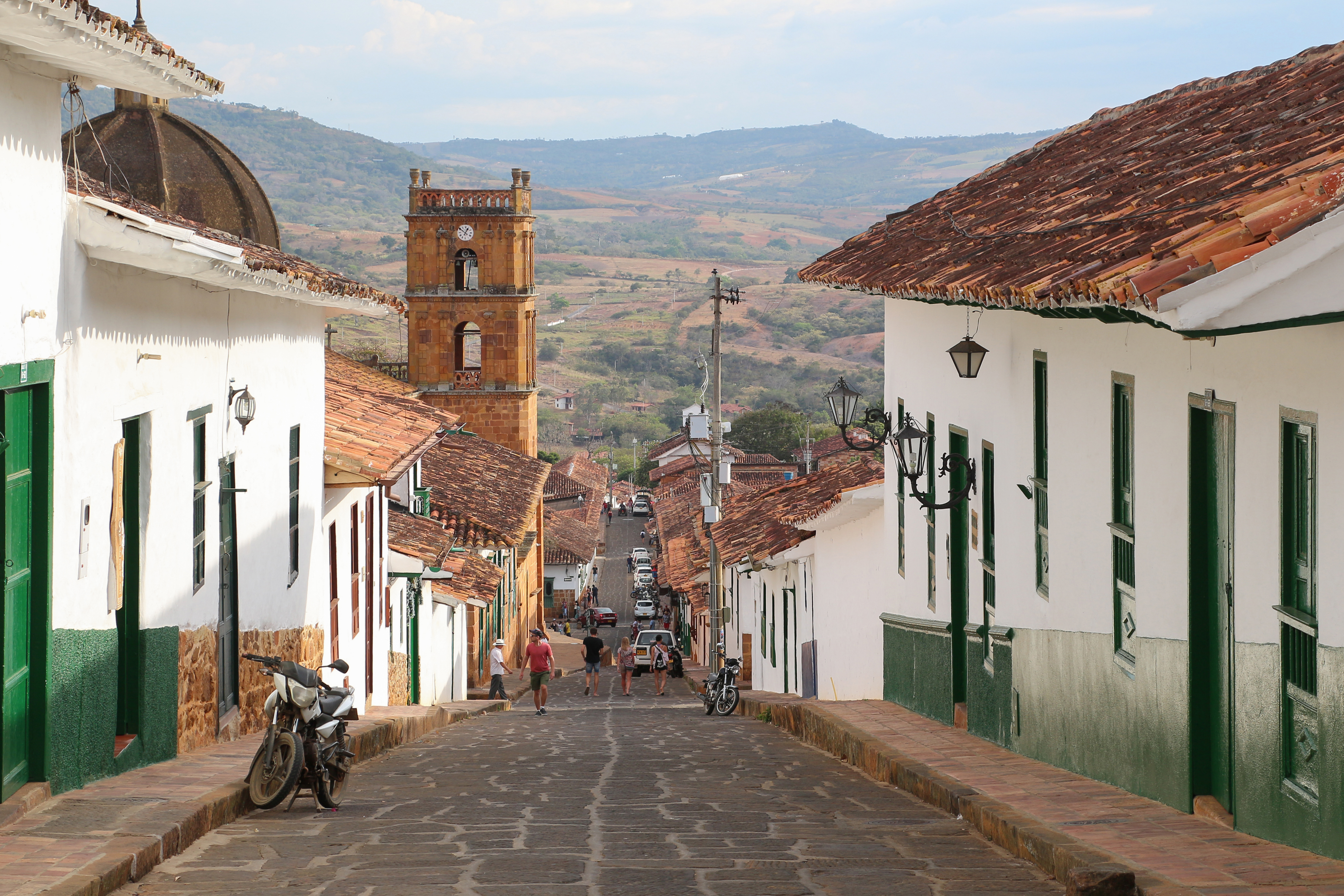 Street (Calle 5) in Barichara, Colombia