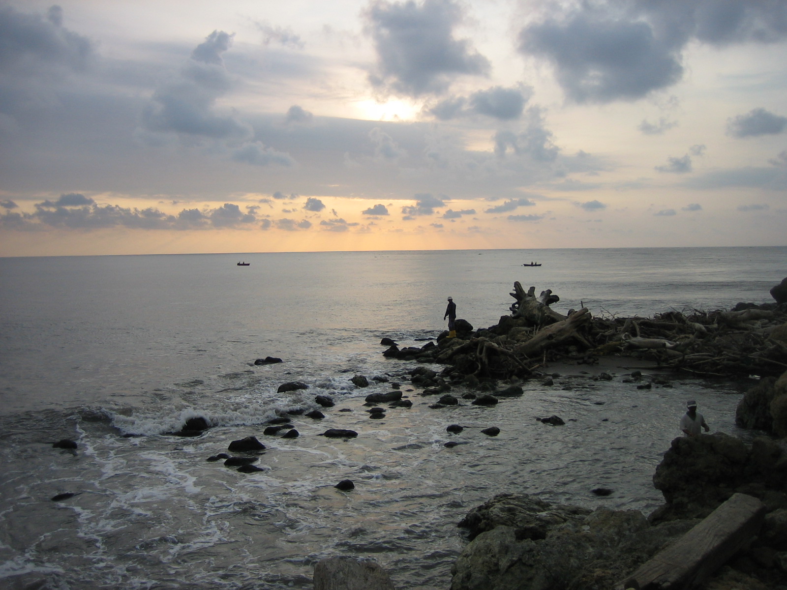 Sunset from the jetee of the Bocas de Cenizas, Barranquilla.