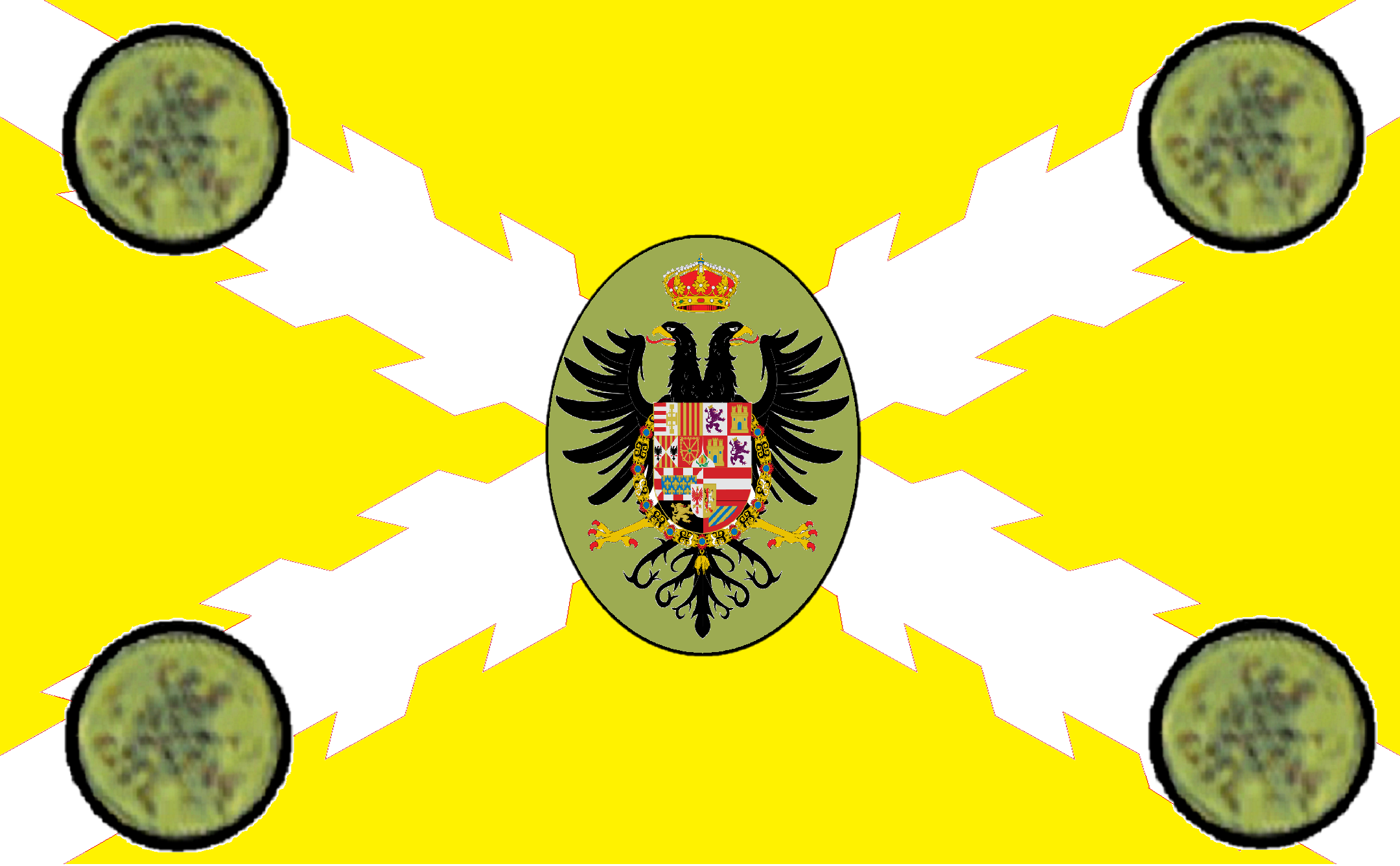 La bandera de la ciudad de Comayagua es de forma rectangular, de color amarillo, simbólico de la iglesia católica; con la cruz de Borgoña o de San Andrés de plata (color blanco), en cada brazo de la cruz un círculo amarillo con las armas de la provincia y en el centro en círculo oval amarillo, el escudo de armas de Carlos V