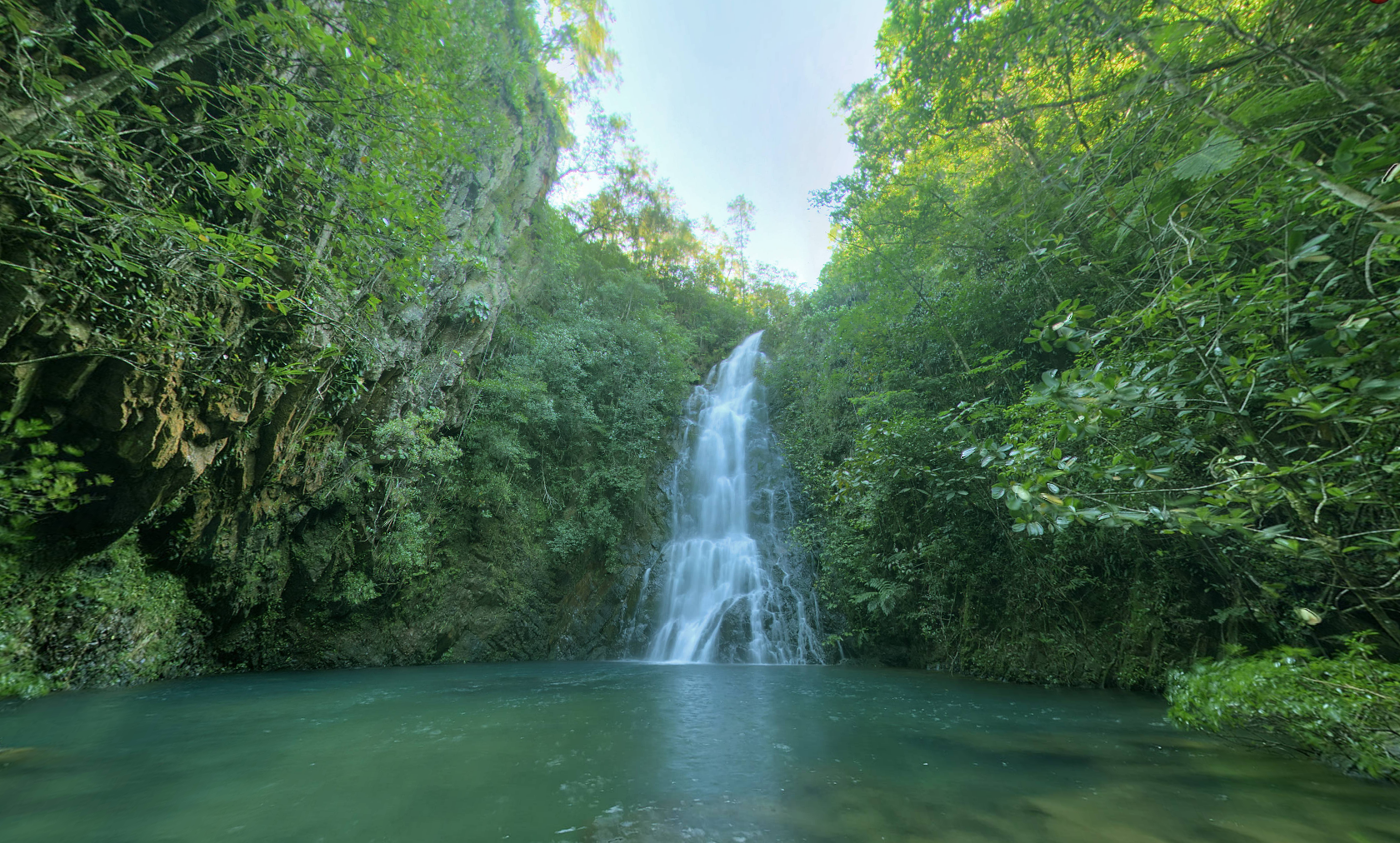 The Upper Falls — in the Cockscomb Basin Wildlife Sanctuary, the Stann Creek District, southeastern Belize.