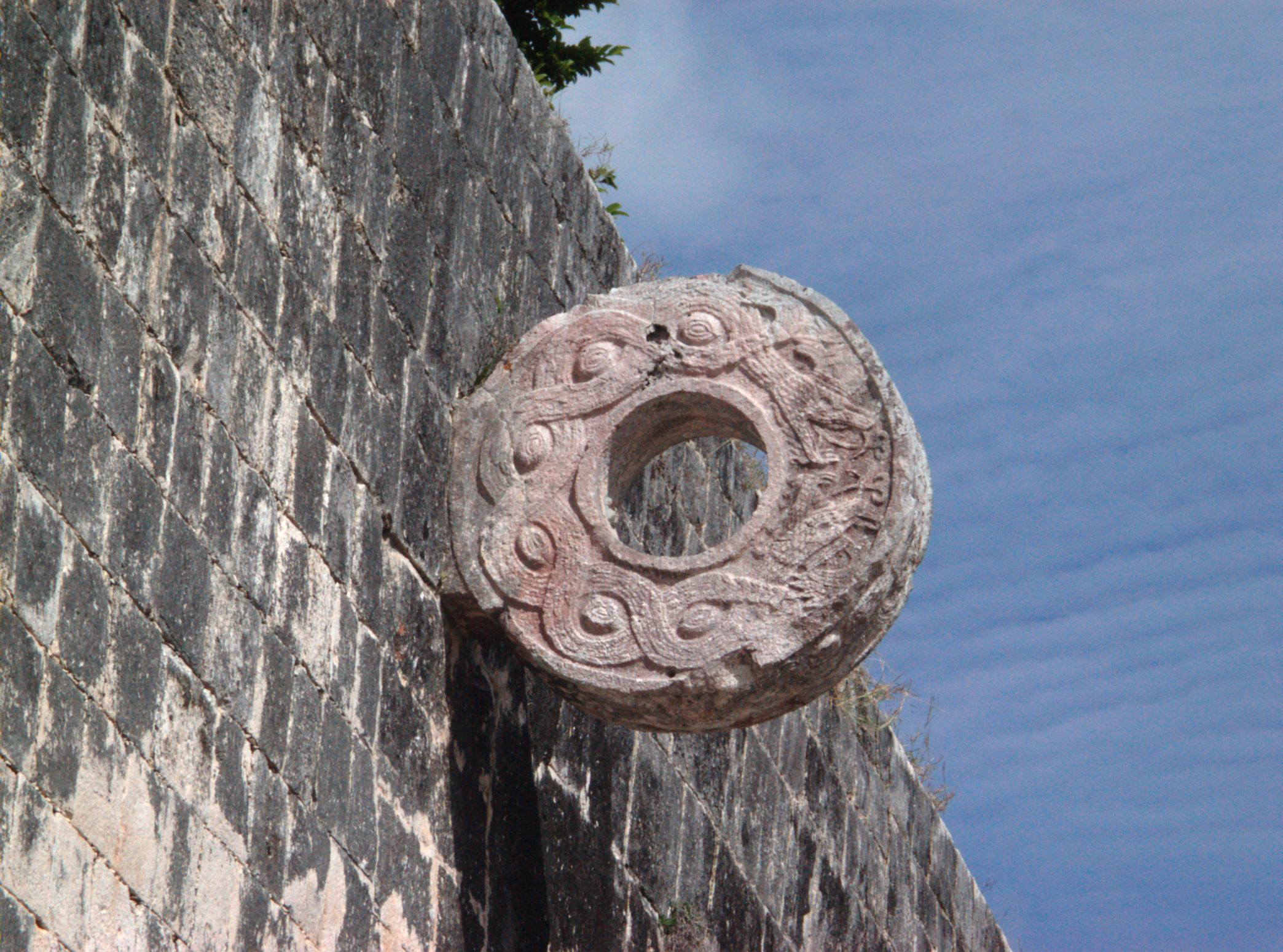 A Goal in the Ball Court at Chichén Itzá, Mexico.