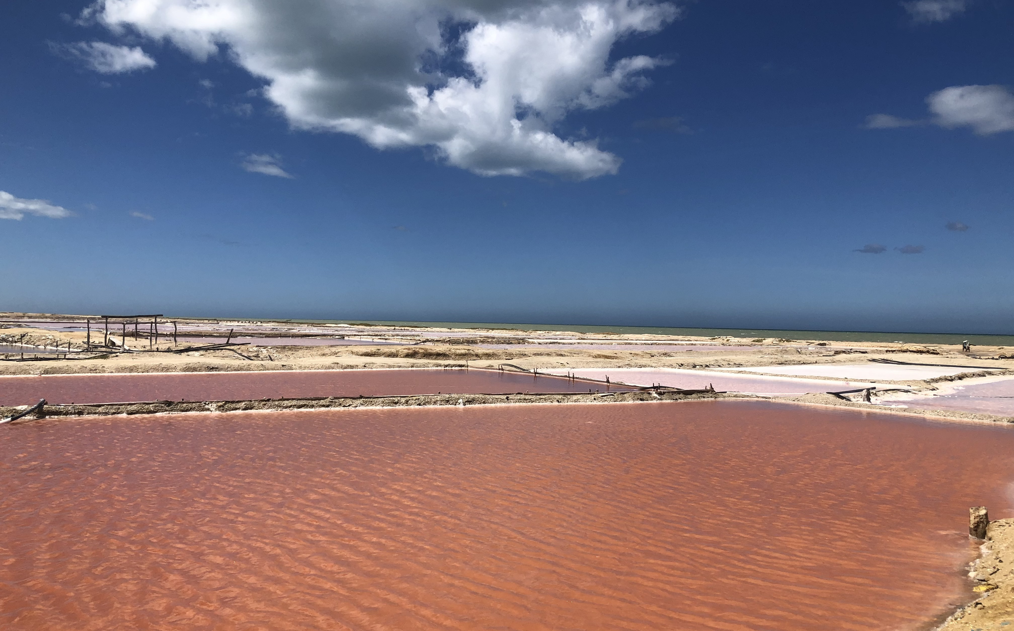 Salt evaporation pond in Manaure, La Guajira