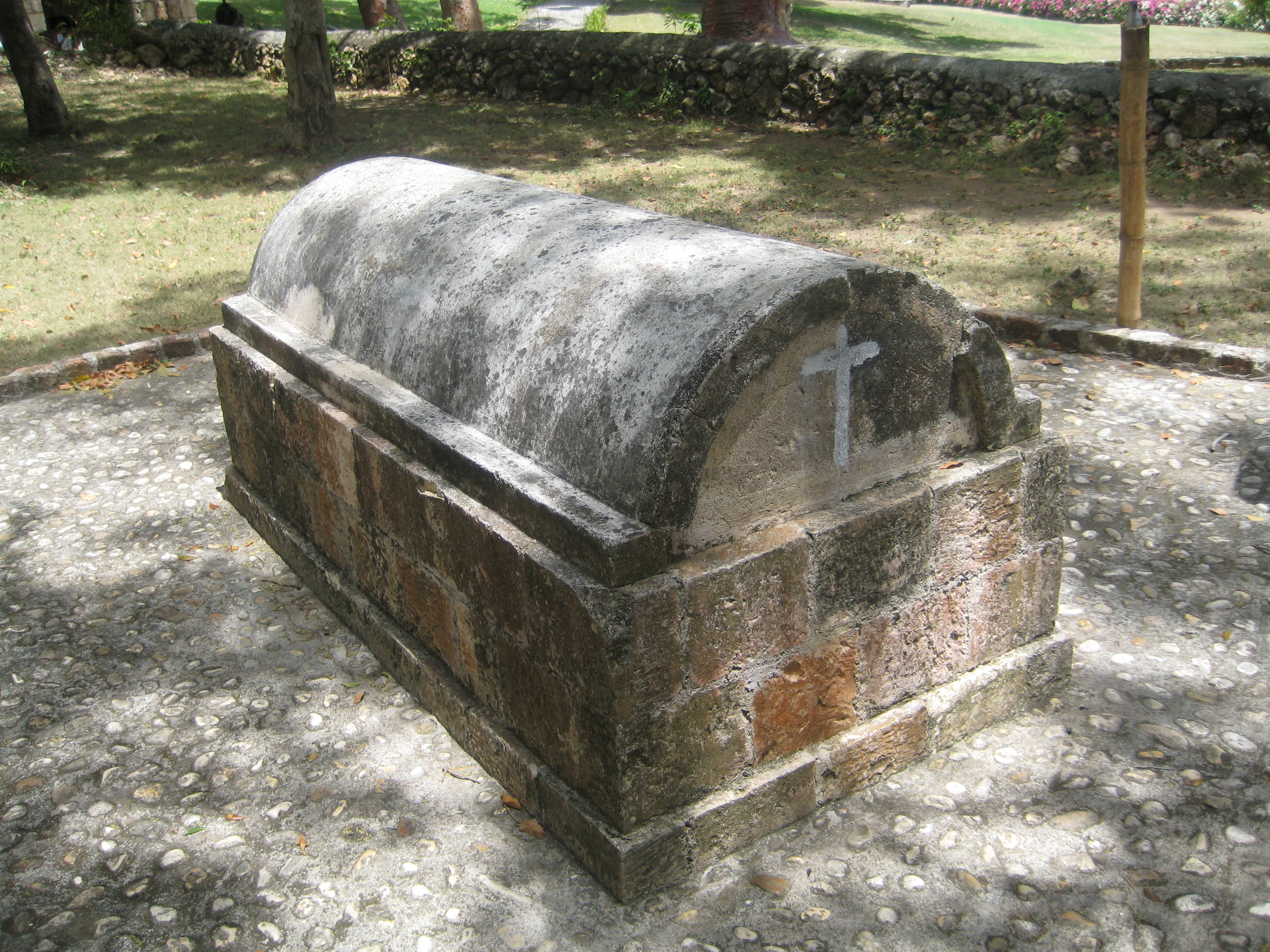 The tomb of Annie Palmer, aka the White Witch, at Rose Hall in Jamaica.