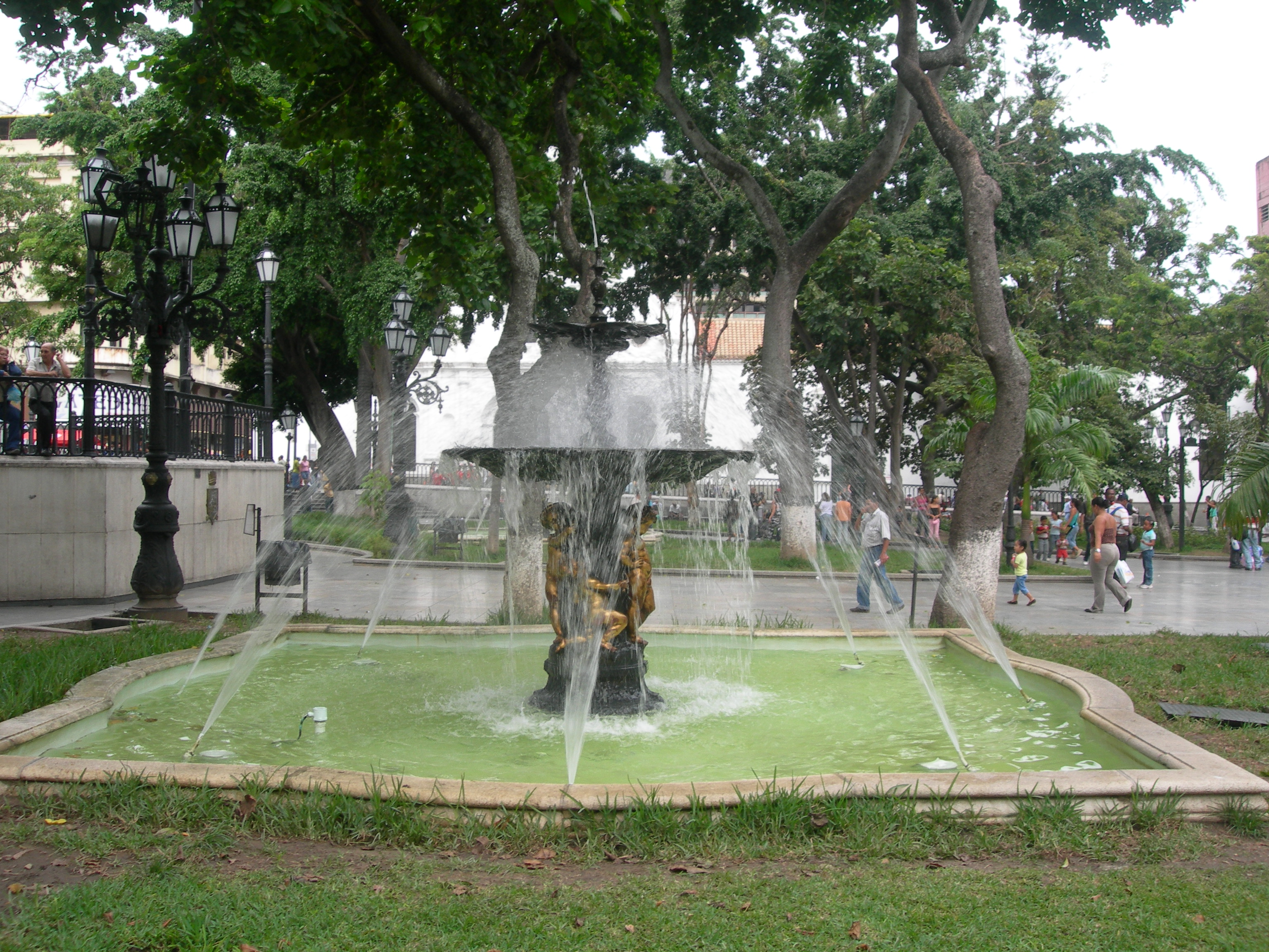 Fountain located in Plaza Bolívar of Caracas (Venezuela).