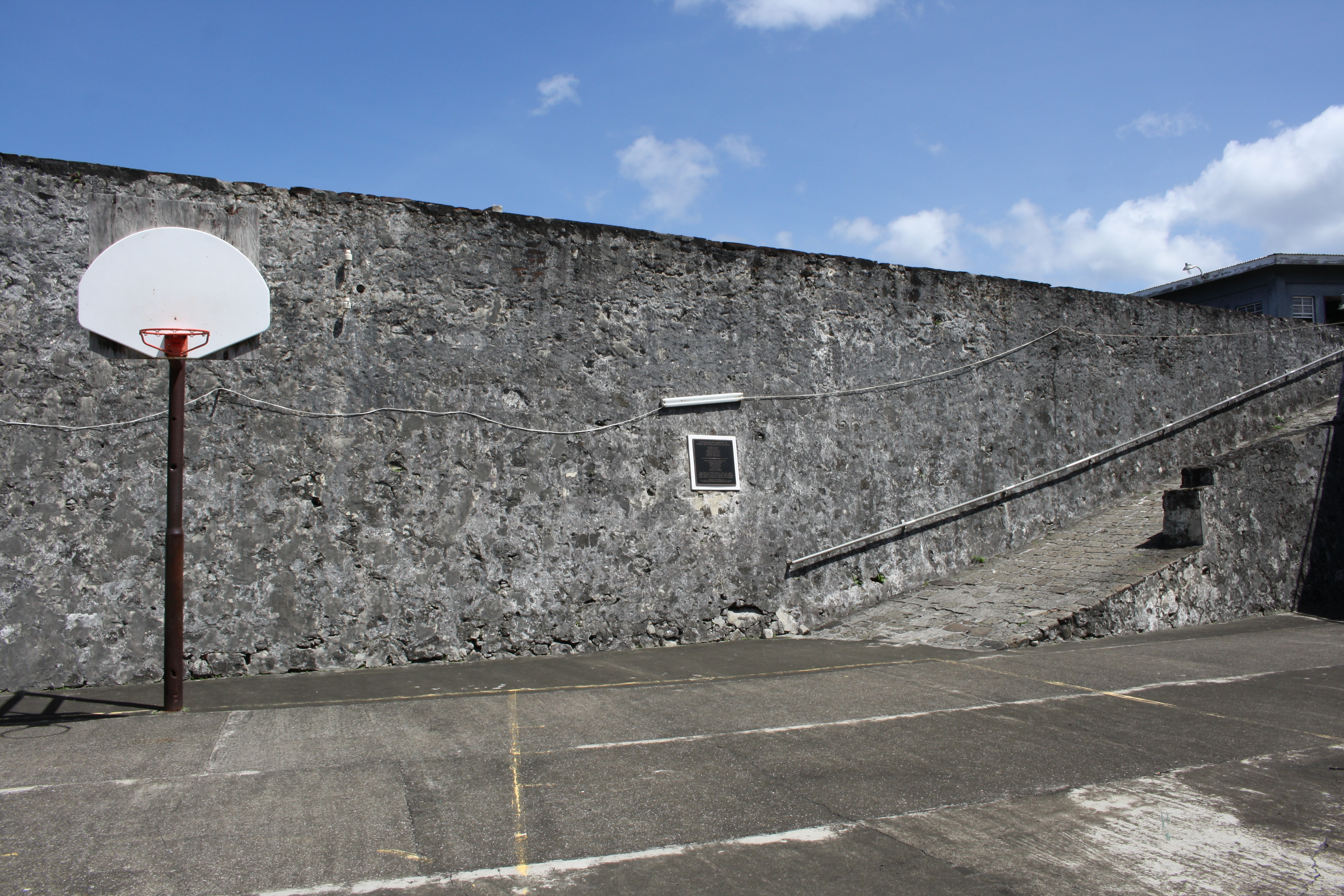 Spot where Prime Minister Maurice Bishop was executed at then Fort Rupert, currently Fort George in Grenada