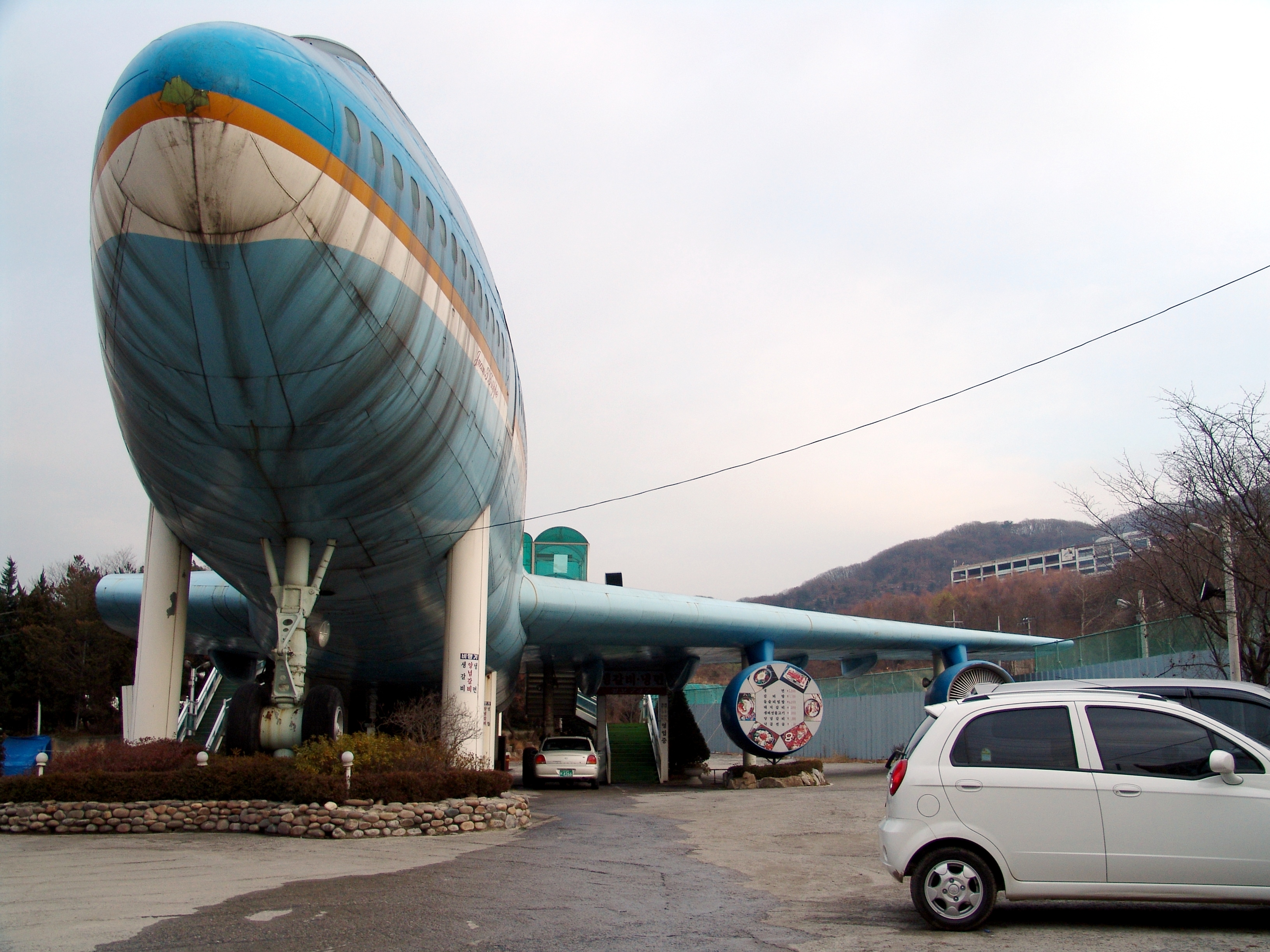 The second Boeing 747 ever built became a restaurant in Namyangju-Si, South Korea before being moved and converted to a church.