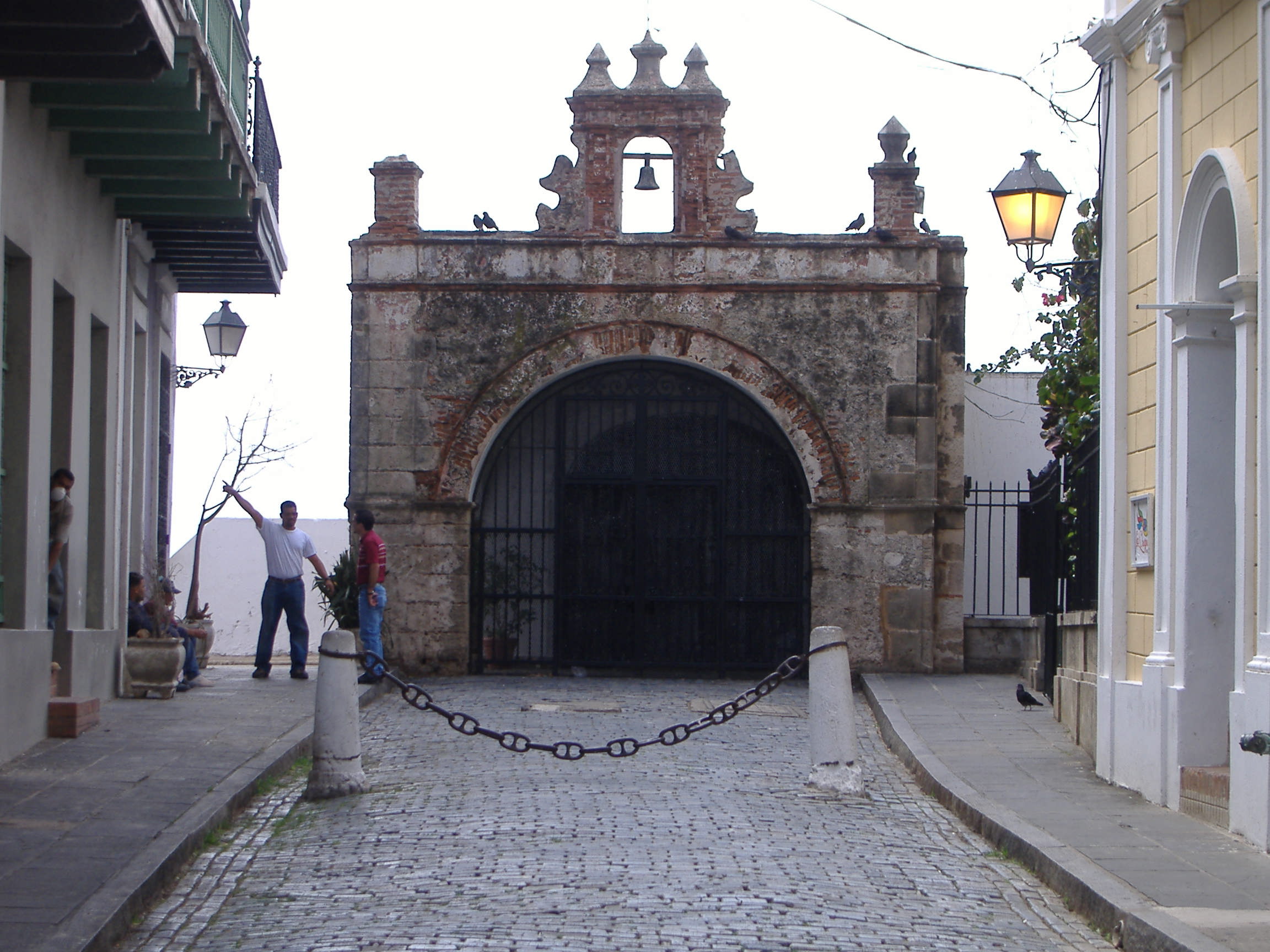 Front view of "Capilla del Cristo de los milagros" - a church of Old San Juan|San Juan, Puerto Rico. 

Cristo Chapel was built to commemorate what legend says was a miracle. In 1753 a young rider lost control of his horse in a race down this very street during the fiesta of St. John's Day and plunged over the precipice. Moved by the accident, the secretary of the city, Don Mateo Pratts, invoked Christ to save the youth, and he had the chapel built when his prayers were answered..
