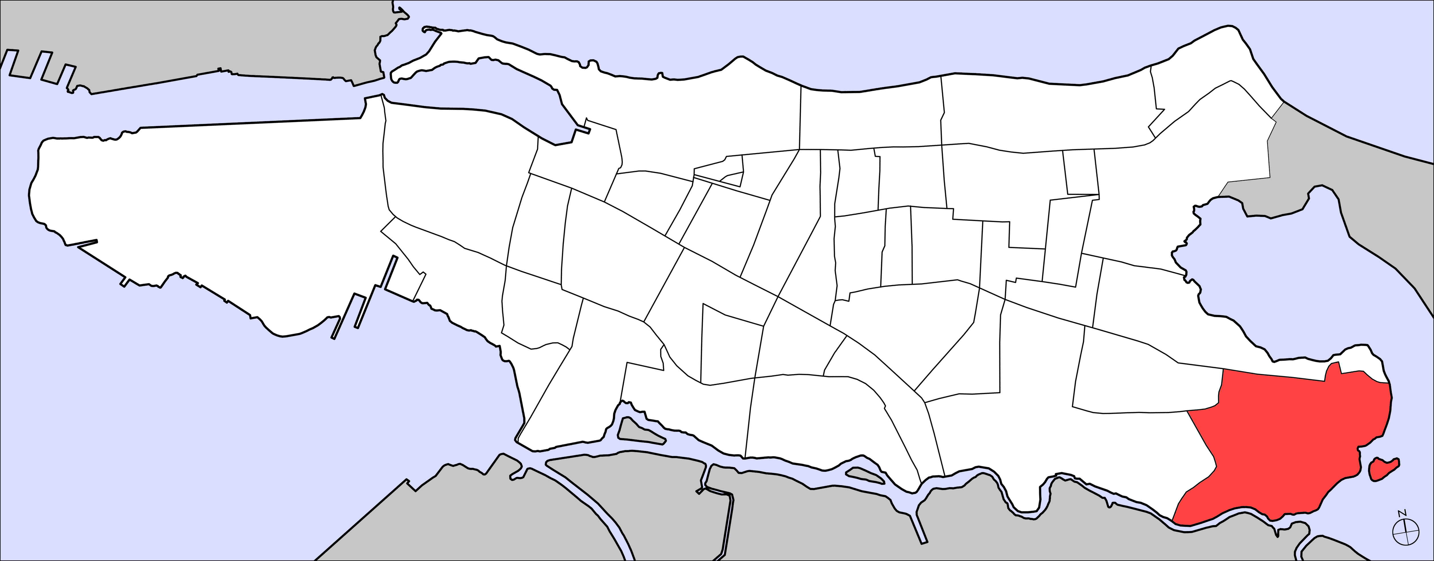 Map of Las Casas (San Juan,Puerto Rico)