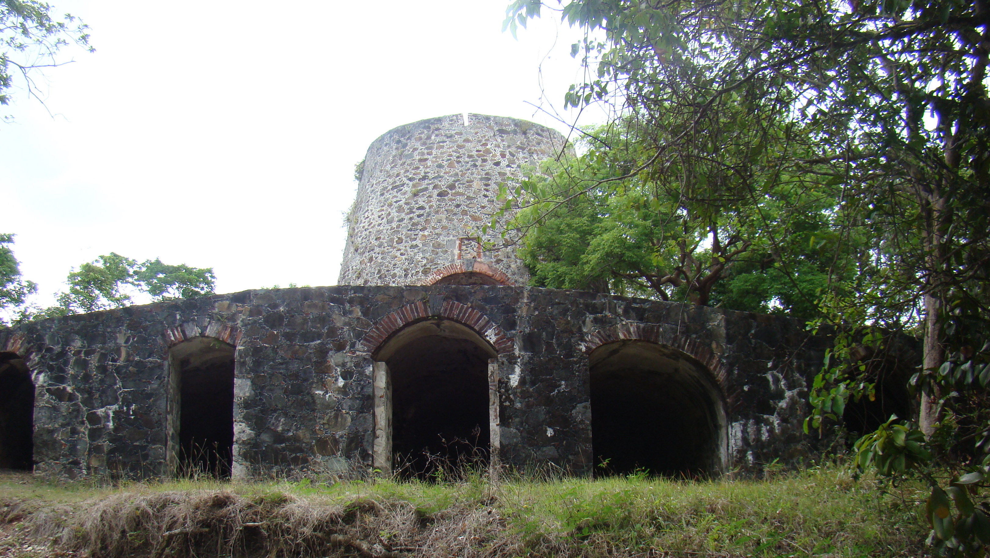 Catherineberg Sugar Mill Ruins located in the Virgin Island National Park on Saint John, U.S. Virgin Islands. The ruins are an example of an 18th century sugar and rum factory. In the 1733 slave revolt, Catherineberg was the headquarters of the Amina warriors.