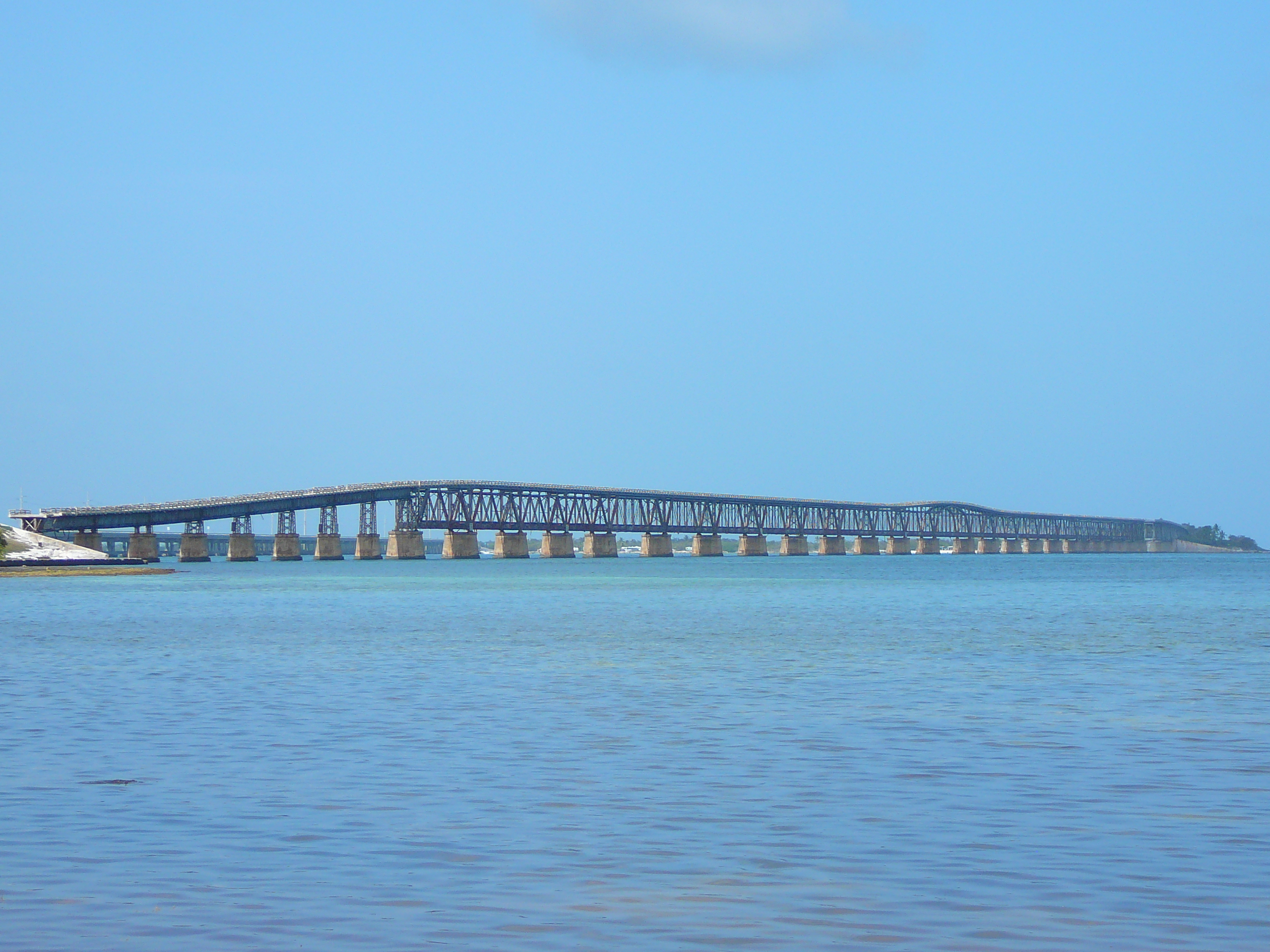 Digital photo taken by Marc Averette.

The en:Bahia Honda Rail Bridge as seen from en:Spanish Harbor Key in the en:Florida Keys  6/23/2008.