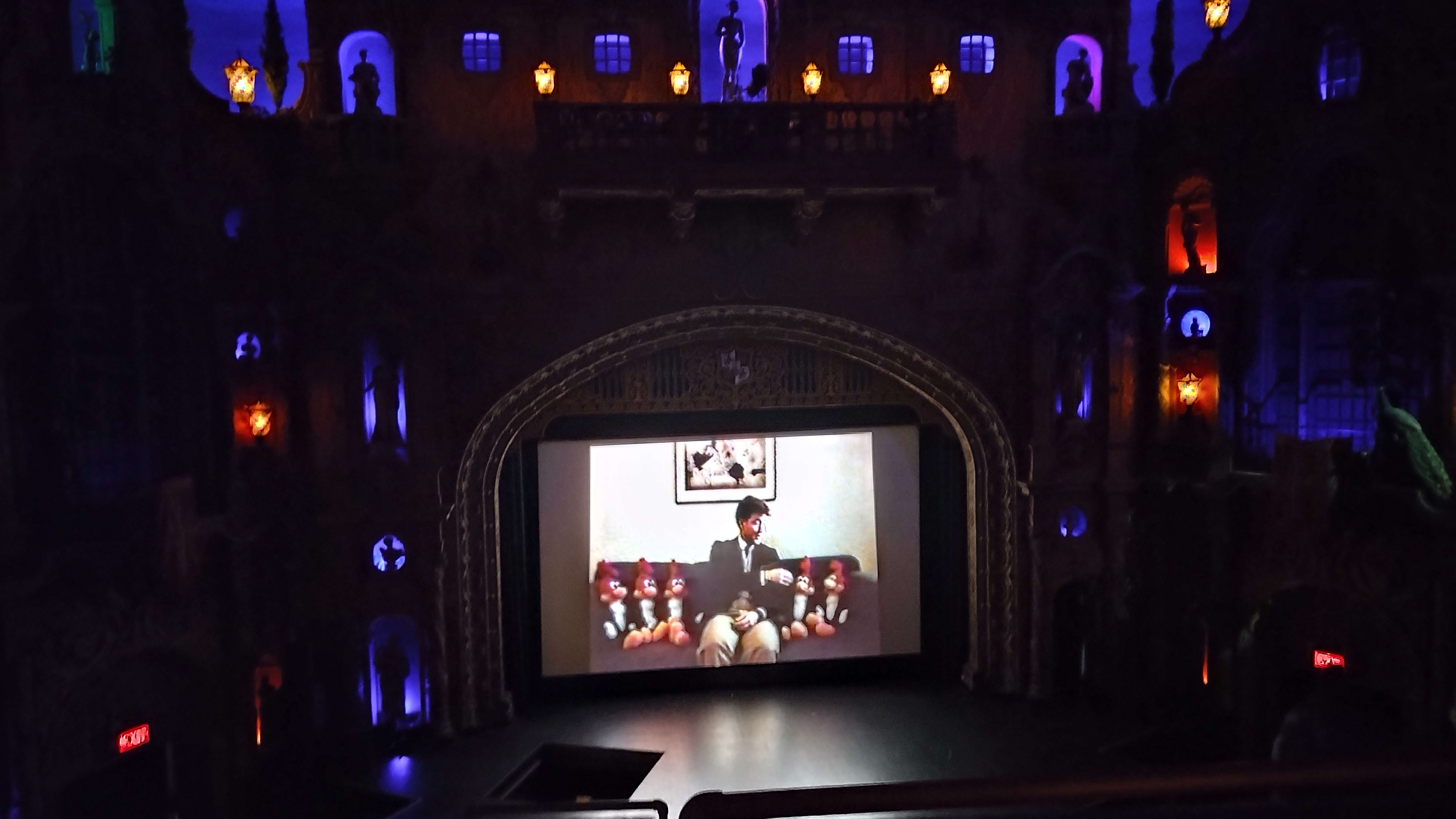 Tampa Theatre showing the Nuart Theatre trailer before a screening of Eraserhead in memory of David Lynch in 2025