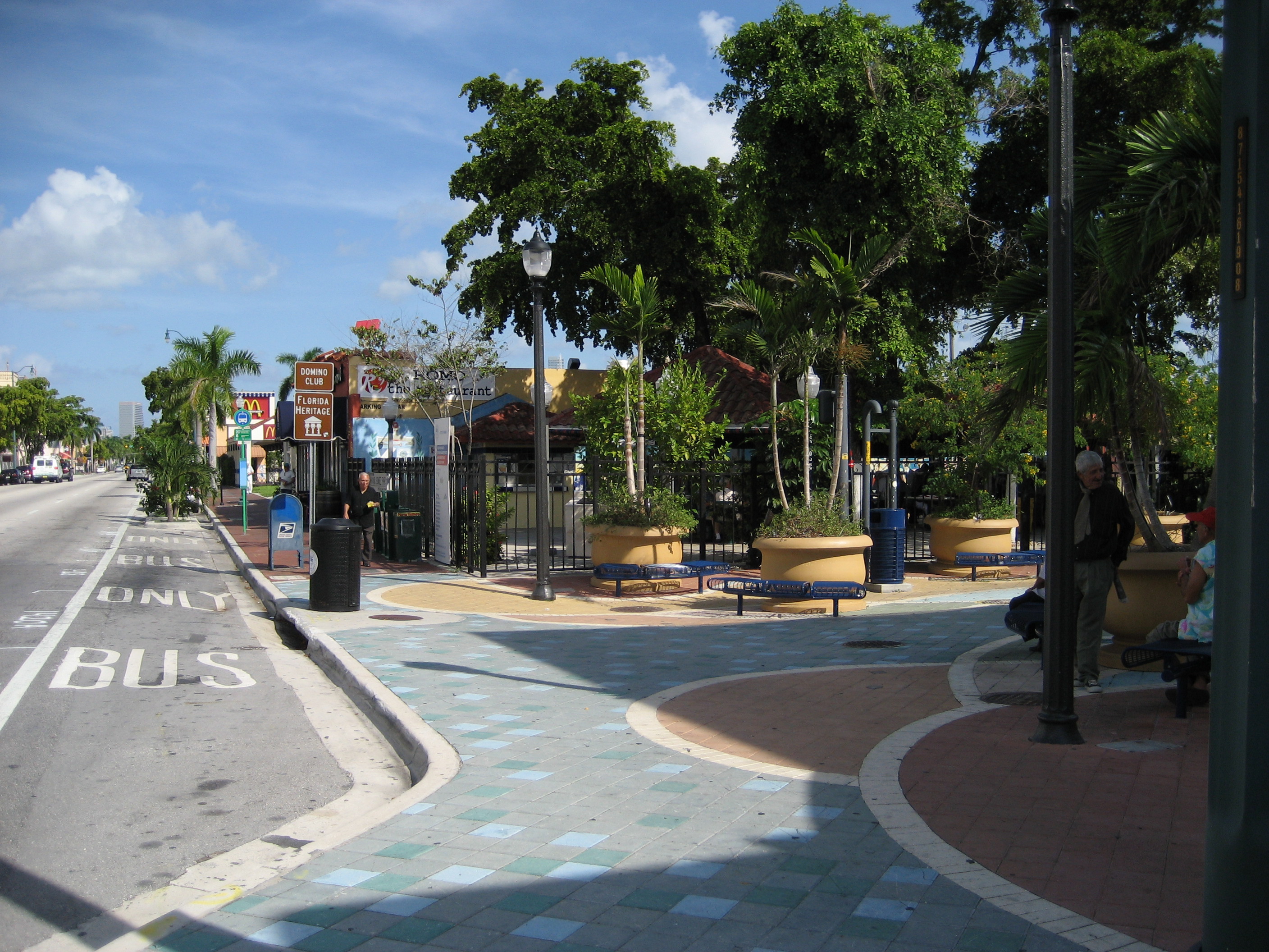 Little Havana district, Miami, Florida. Calle Ocho park known for Domino playing