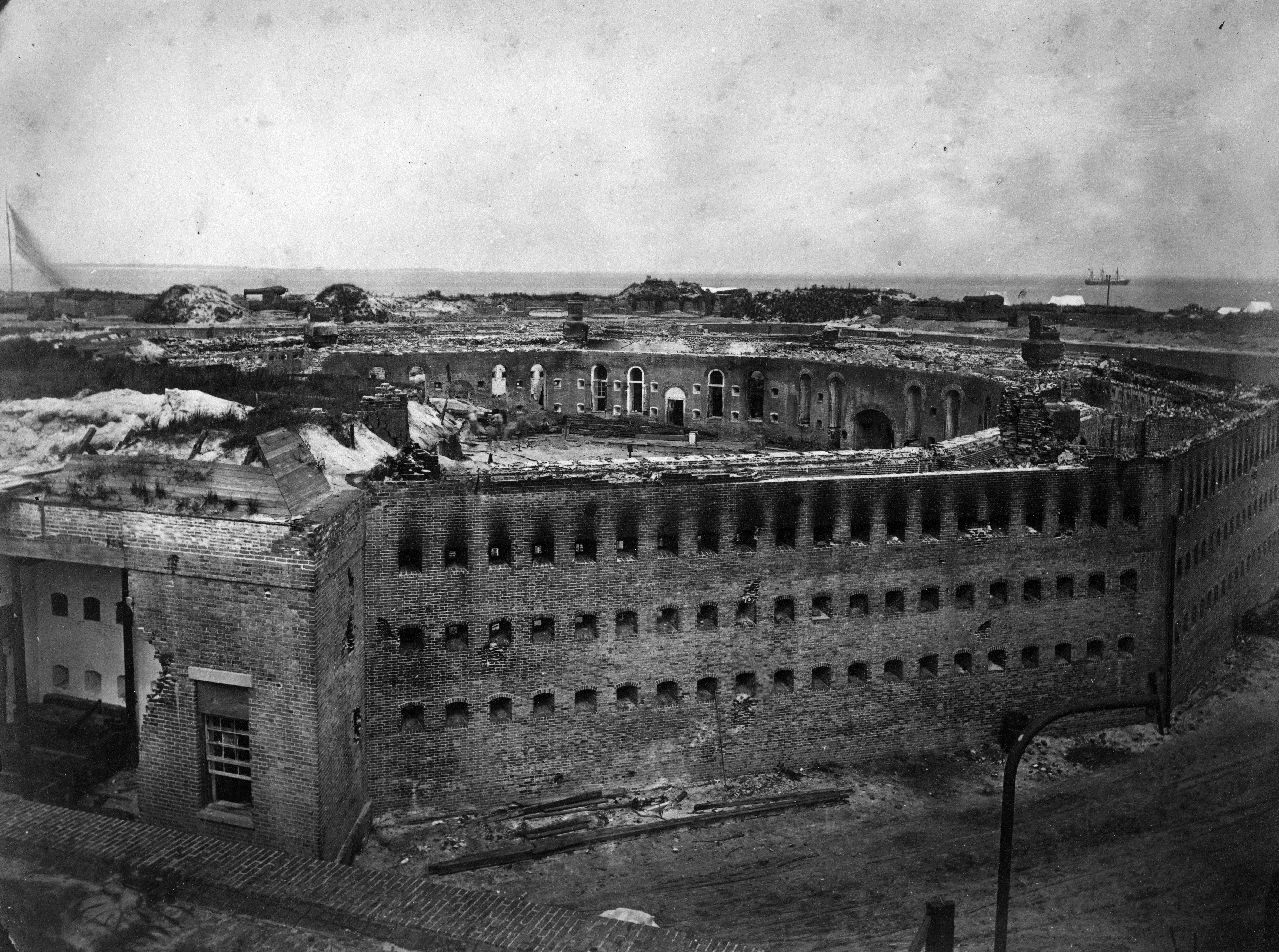 Fort Morgan in Alabama nach der Schlacht von Mobile Bay