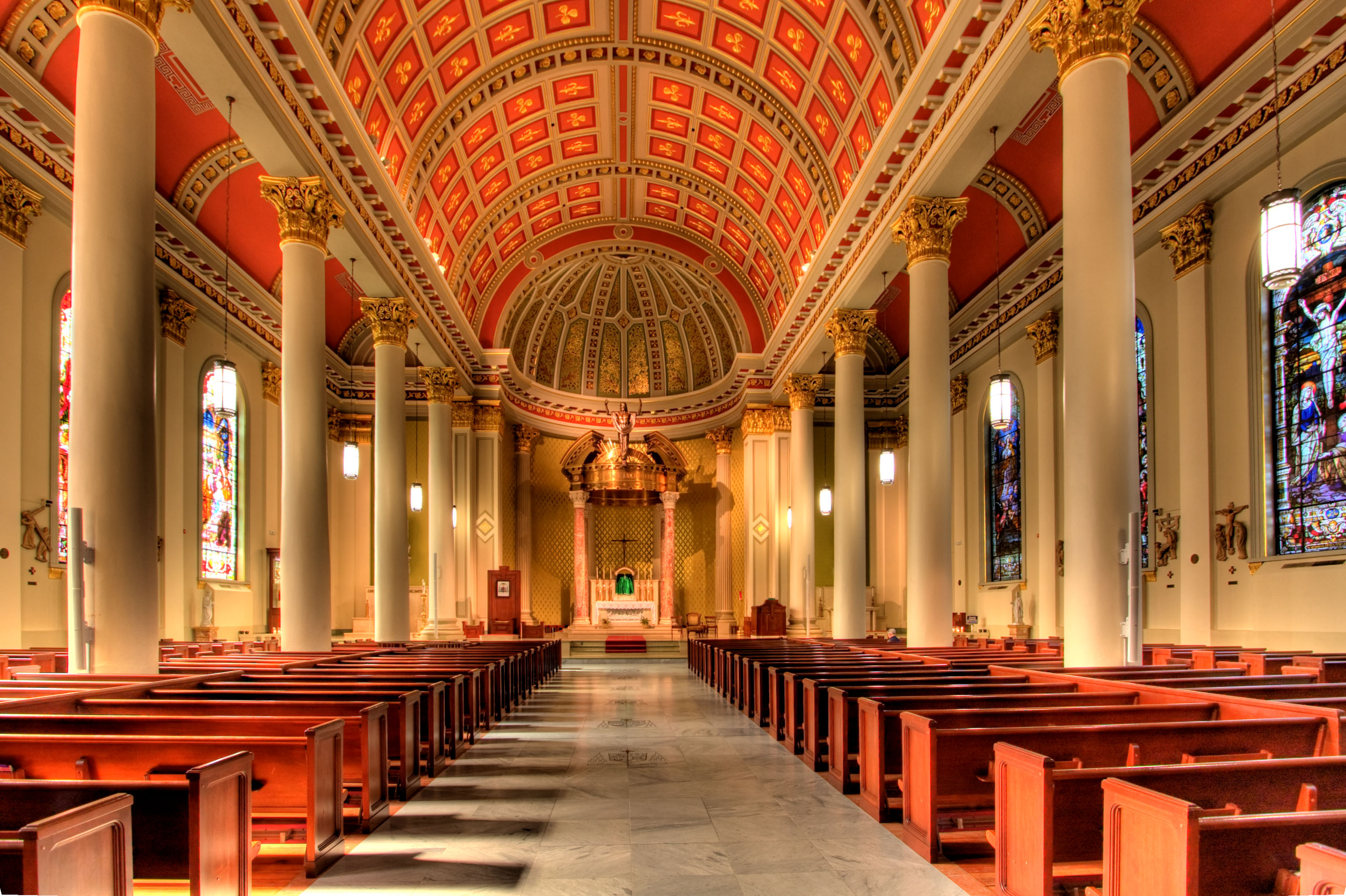 A view from inside the cathedral on 15 January 2009