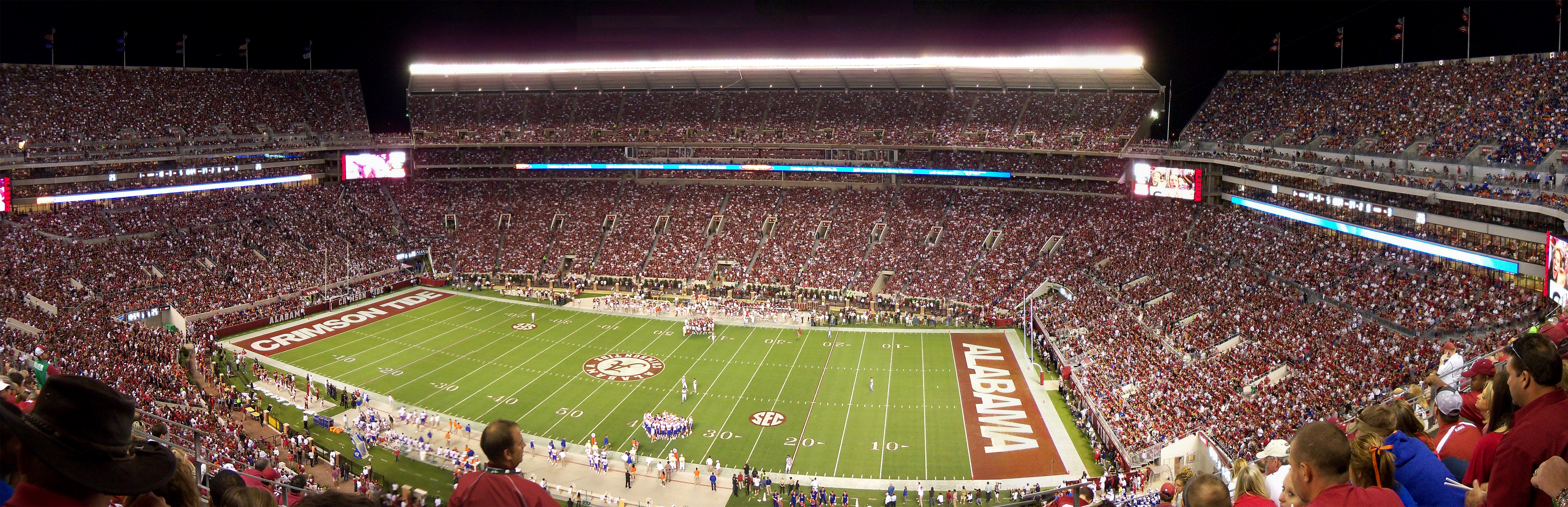 Bryant-Denny Stadium during an Alabama football game. Alabama defeated Florida 31-6.