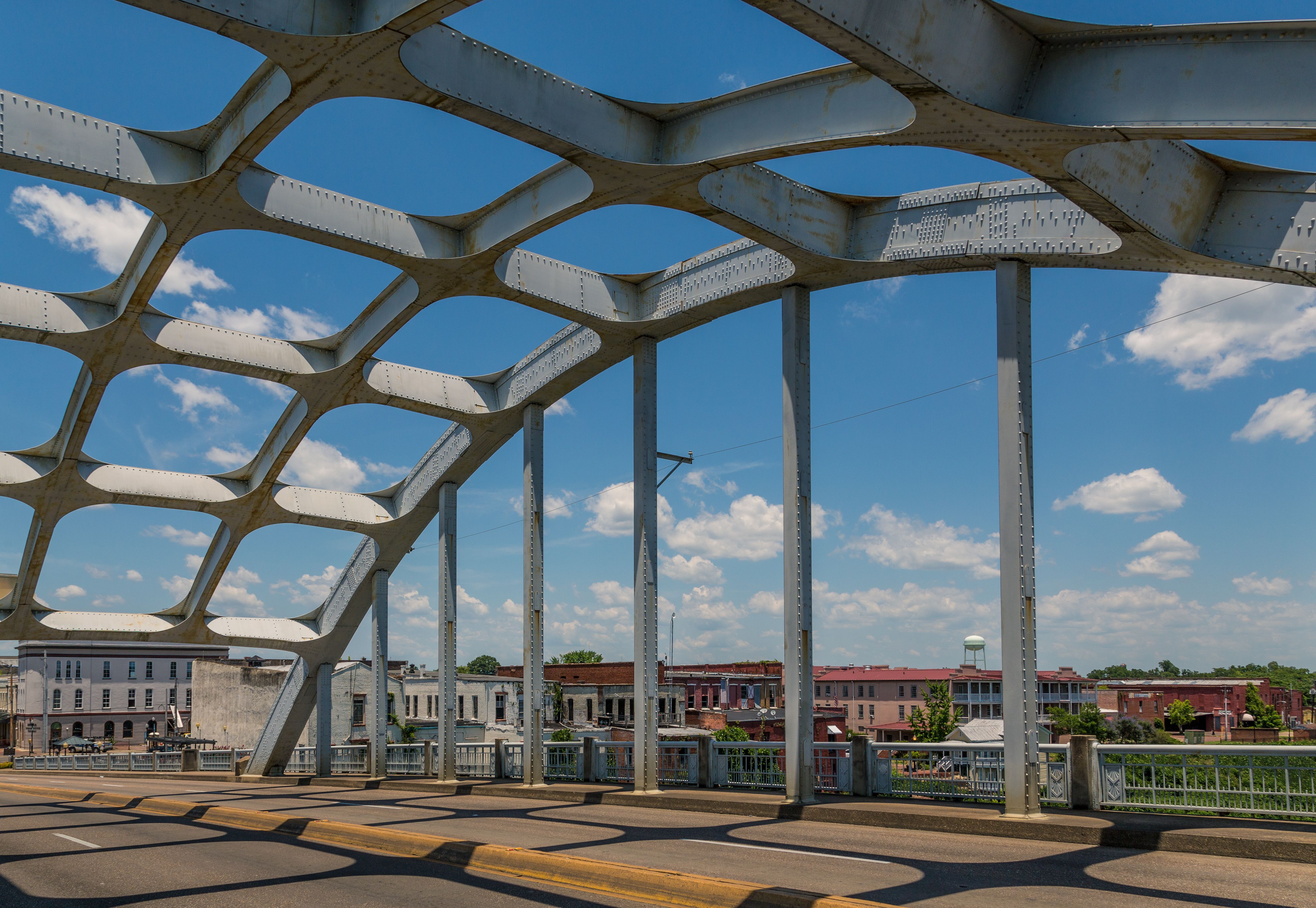 The Edmund Pettus Bridge carries US Route 80 across the Alabama River in Selma, Alabama.