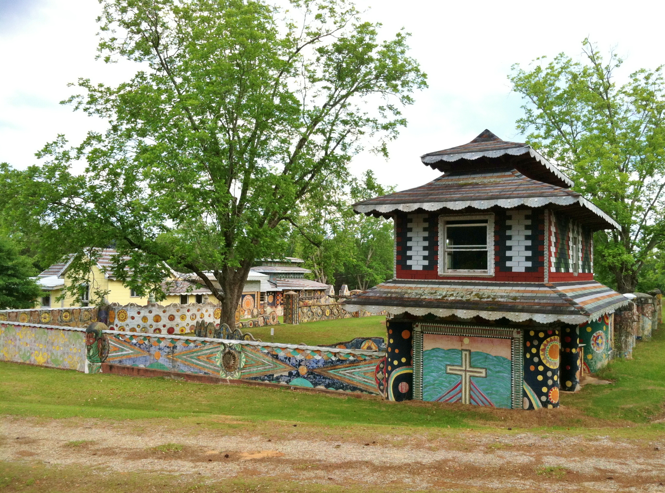 This is a photograph of Pasaquan in Buena Vista, GA
