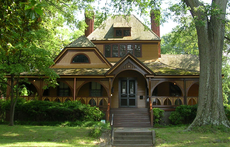 This is the front of the Wren's Nest House Museum, the historic home of Joel Chandler Harris, the journalist who penned the Uncle Remus tales.