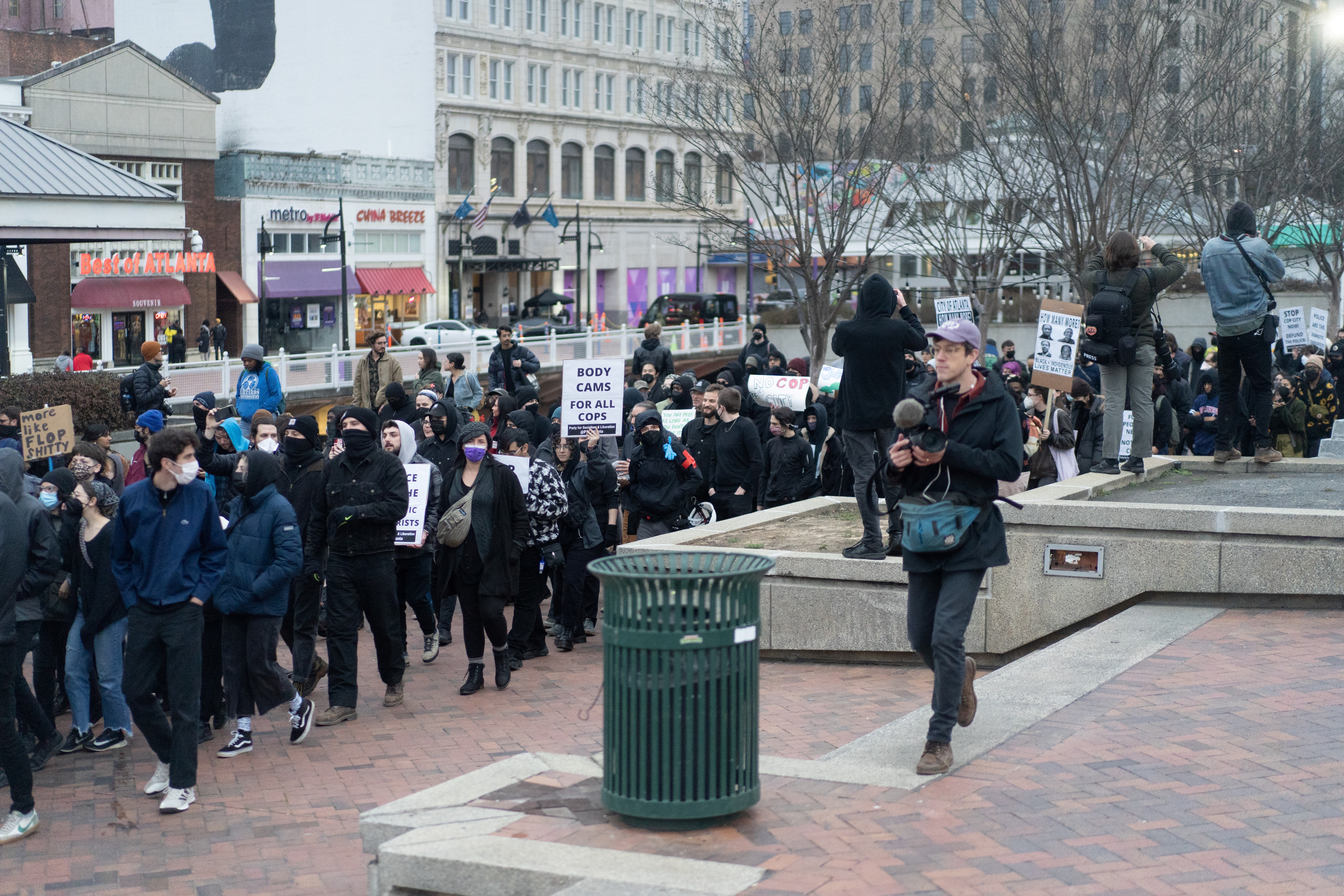 Stop Cop City protests in Atlanta on January 22, 2023