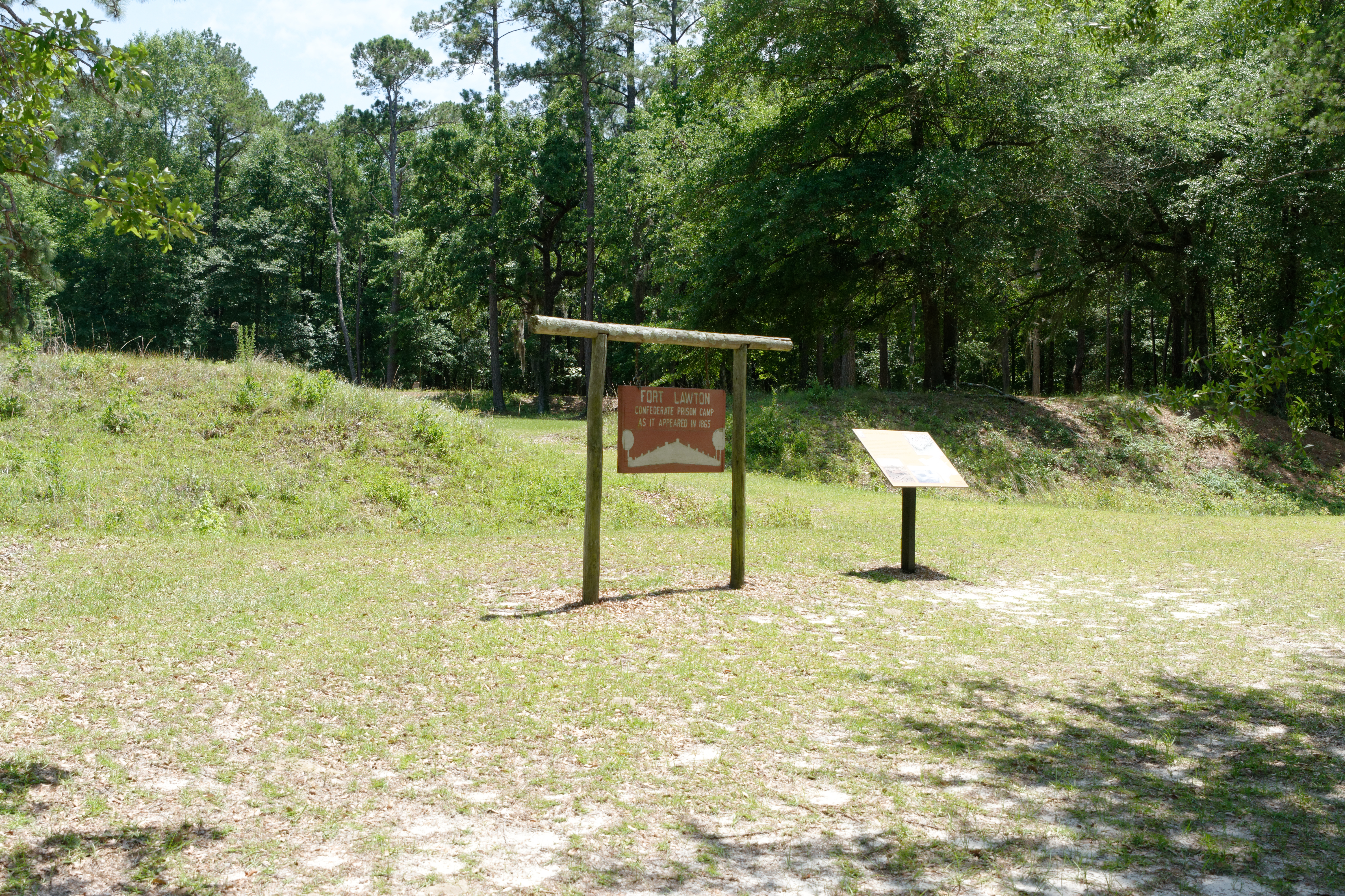 Camp Lawton earthenworks, in Magnolia Springs State Park, Jenkins County, Georgia, US