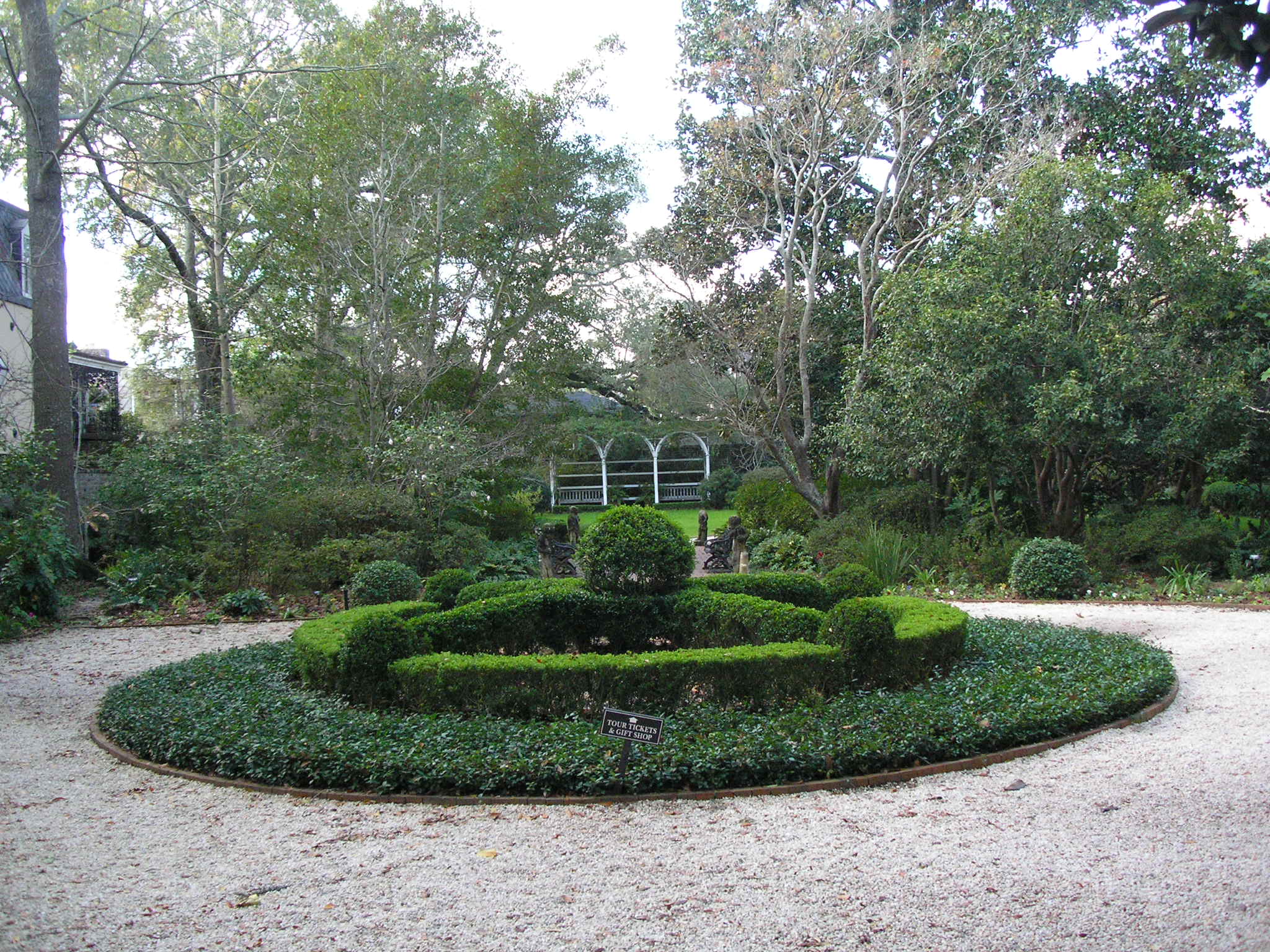 The gardens near the Nathaniel Russell House in Charleston, South Carolina.