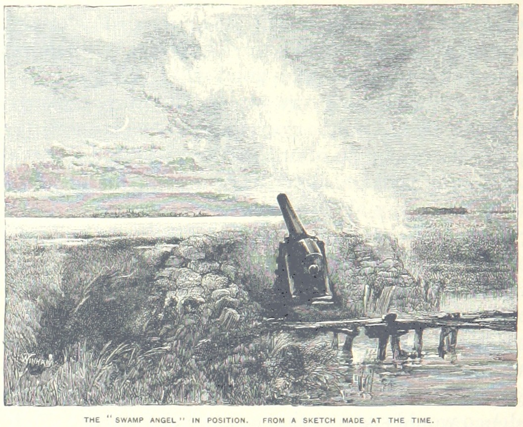 The Swamp Angel, a Parrott rifle used during the Second Battle of Charleston Harbor.